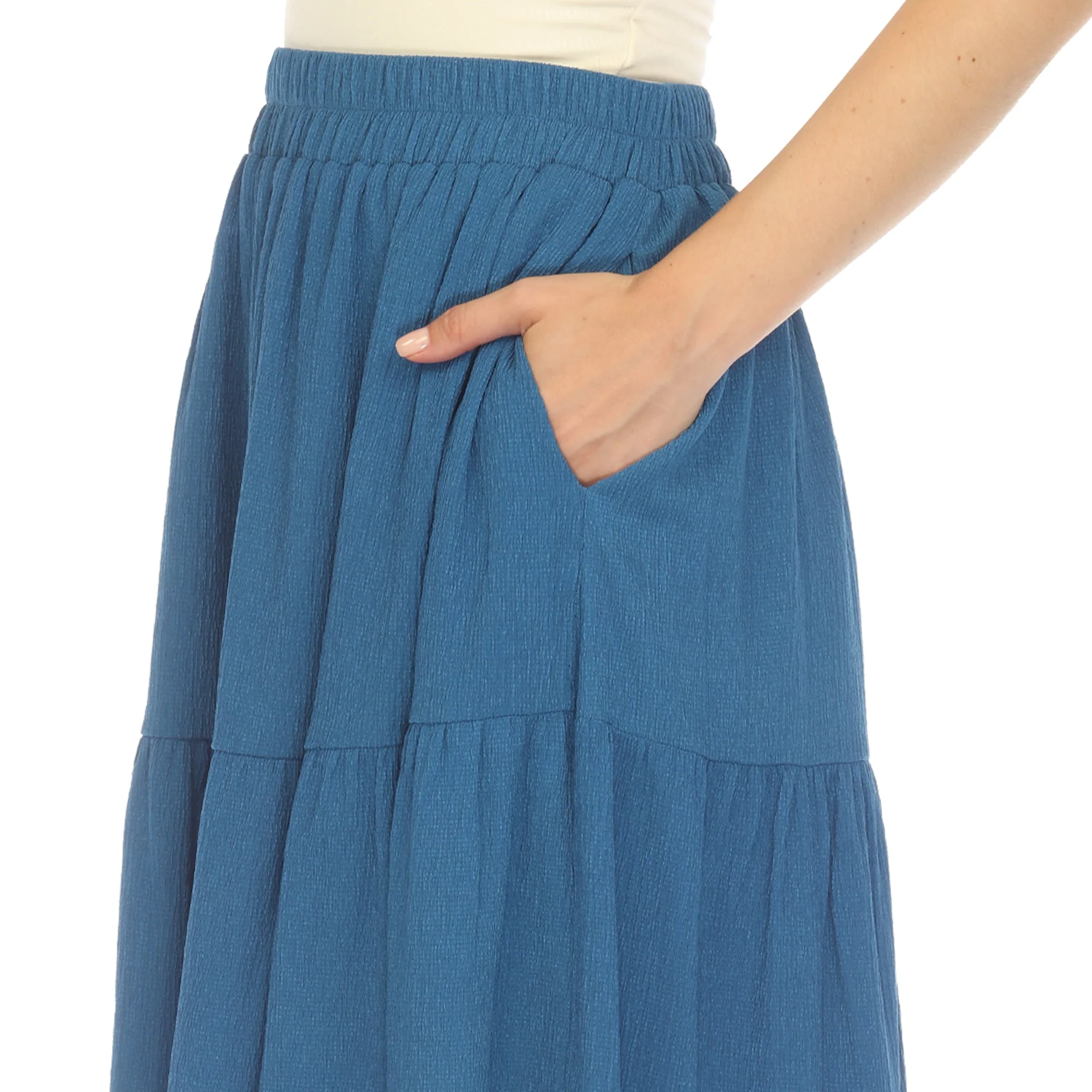 Pleated Tiered Maxi Skirt - Image 24