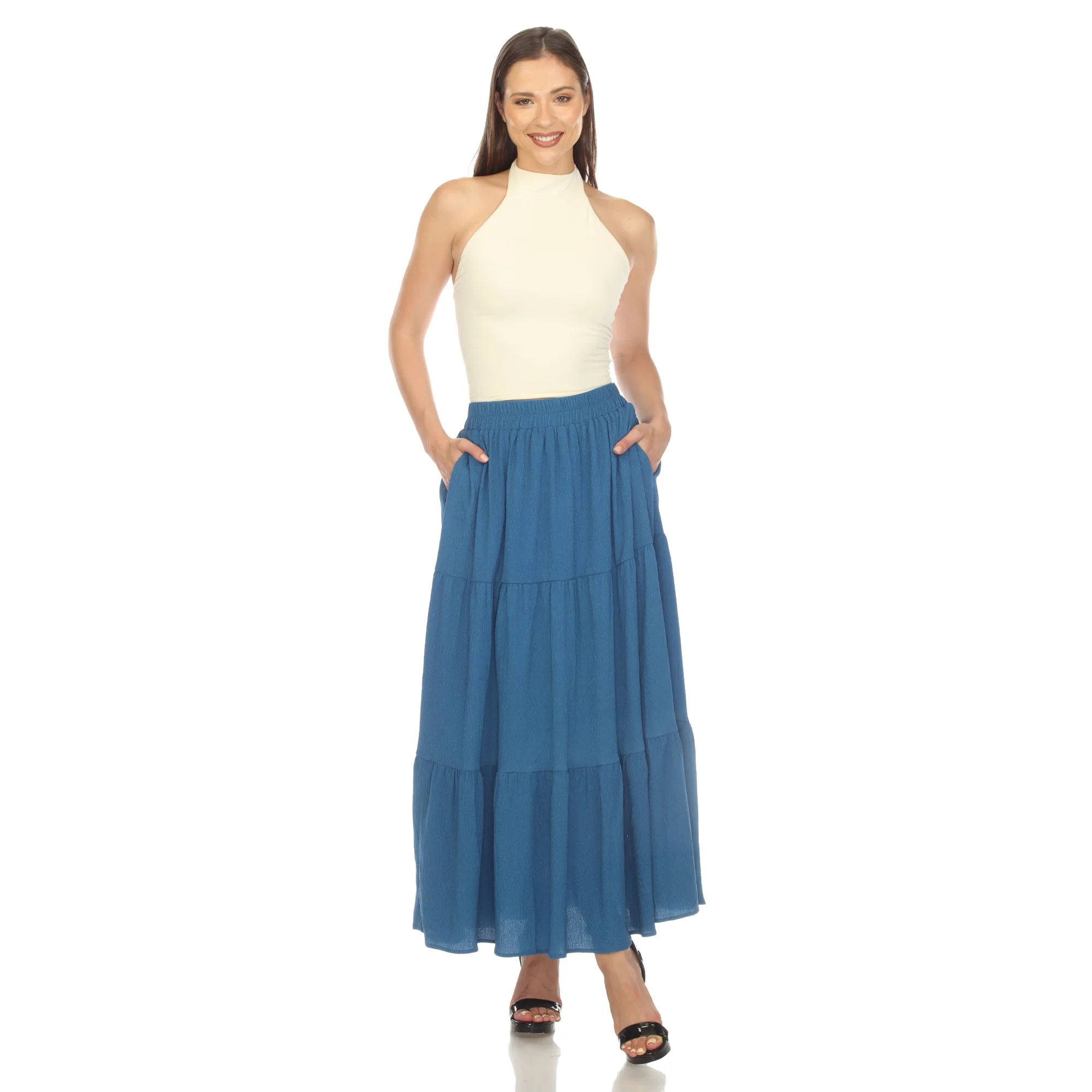 Pleated Tiered Maxi Skirt - Image 25