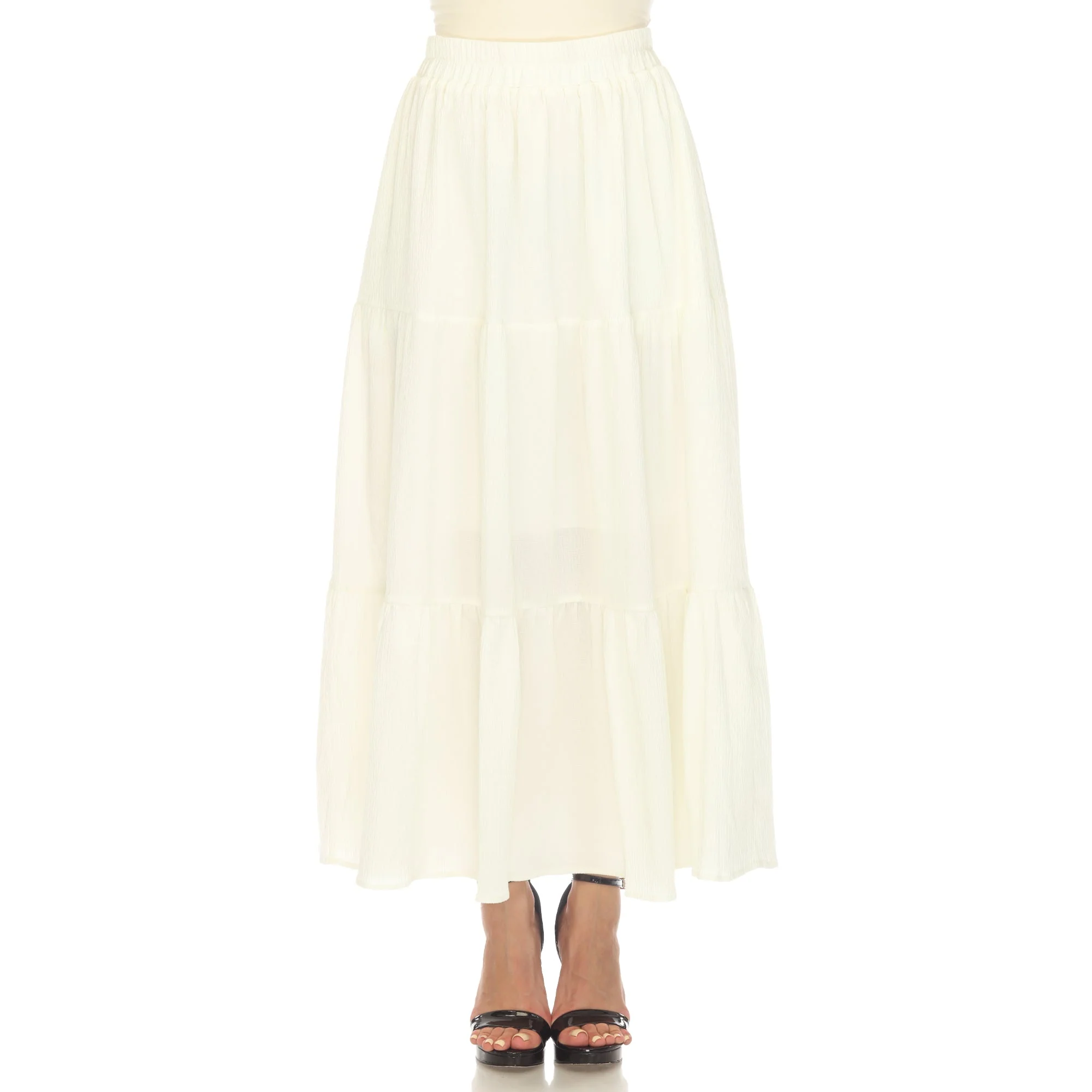 Pleated Tiered Maxi Skirt - Image 26
