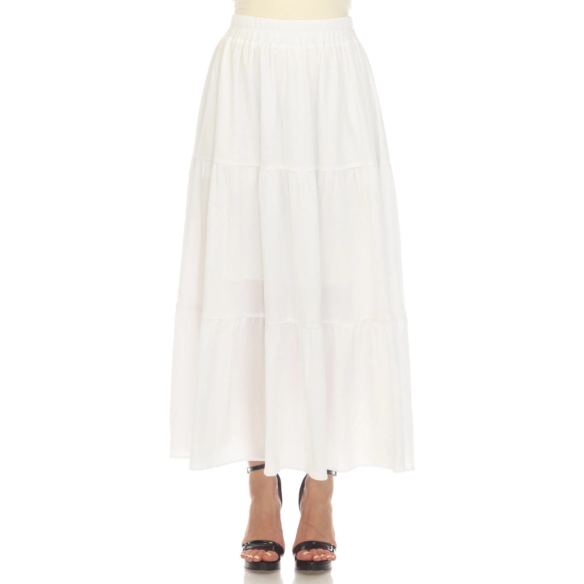 Pleated Tiered Maxi Skirt - Image 32