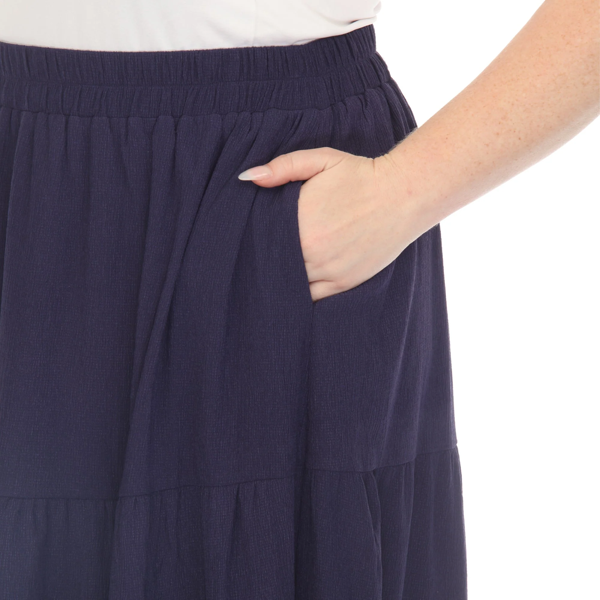 Pleated Tiered Maxi Skirt - Plus - Image 14