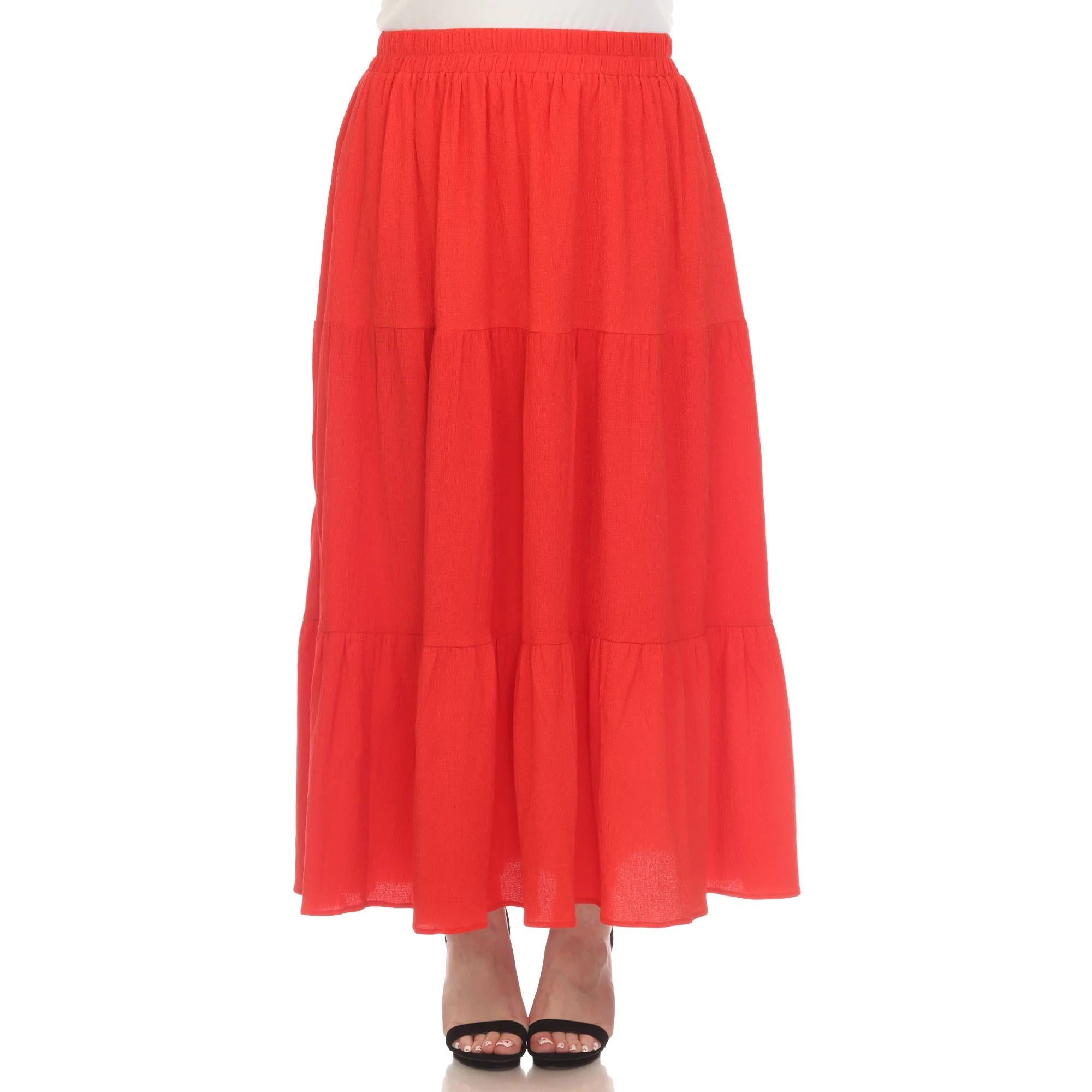 Pleated Tiered Maxi Skirt - Plus - Image 2