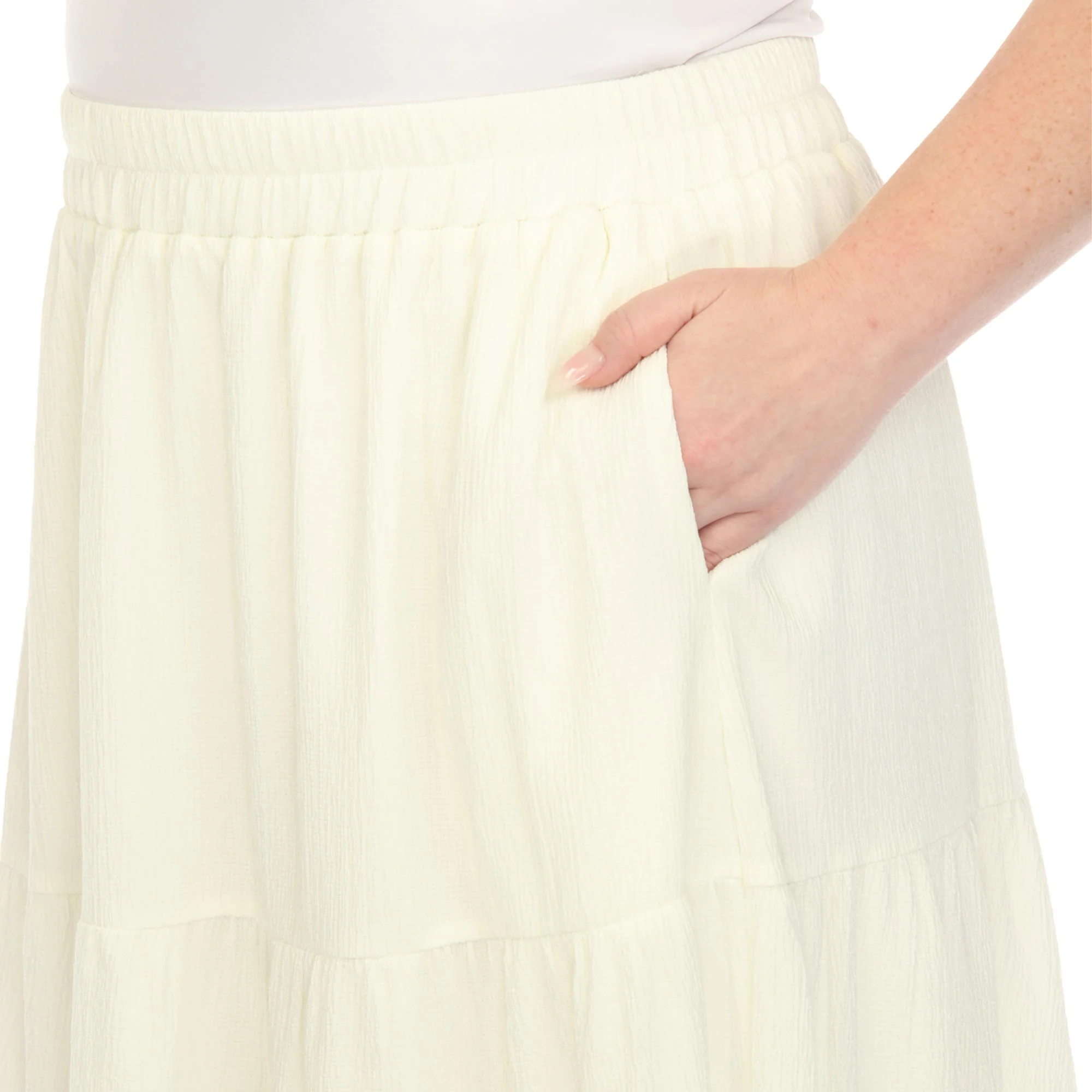 Pleated Tiered Maxi Skirt - Plus - Image 24