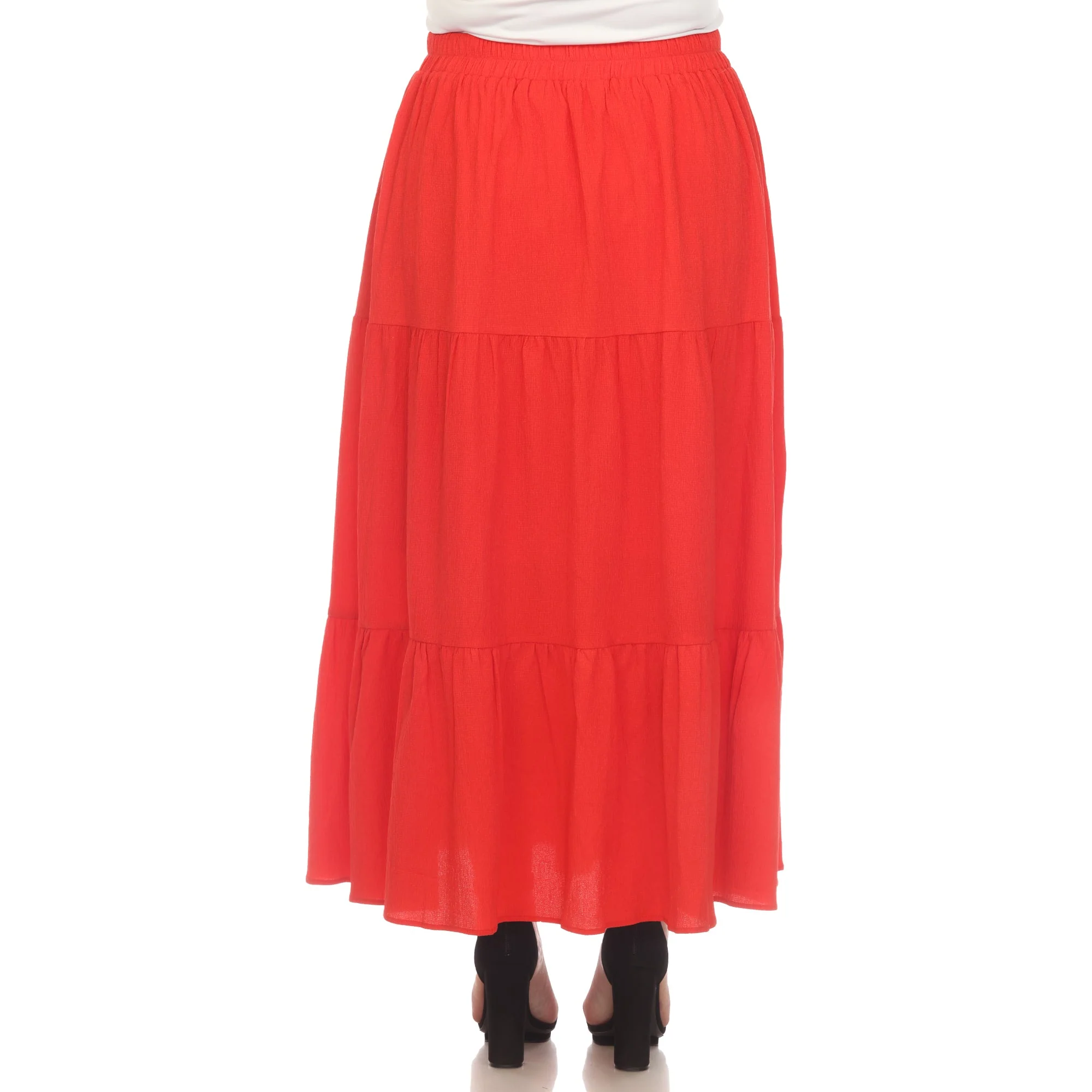 Pleated Tiered Maxi Skirt - Plus - Image 3