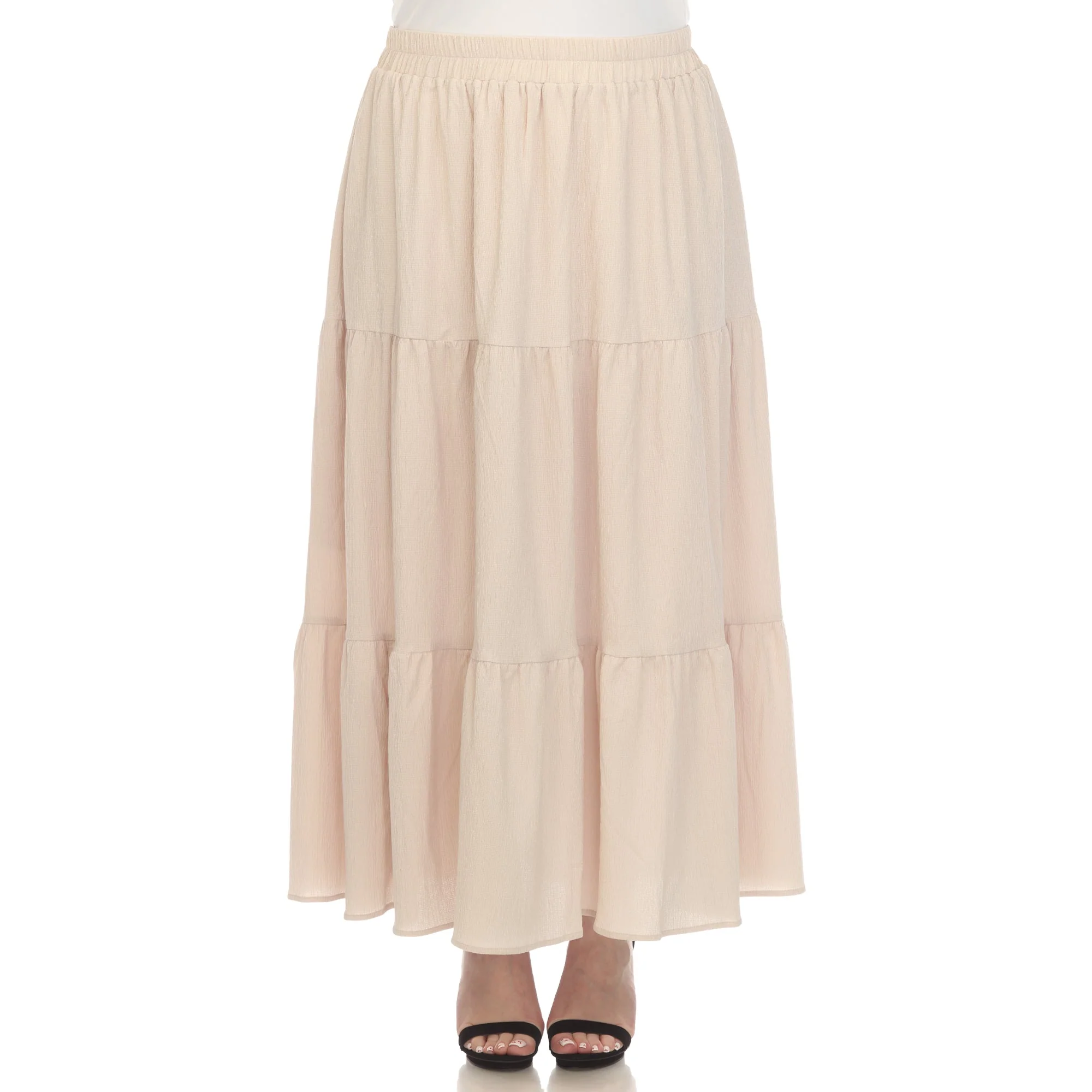 Pleated Tiered Maxi Skirt - Plus - Image 6