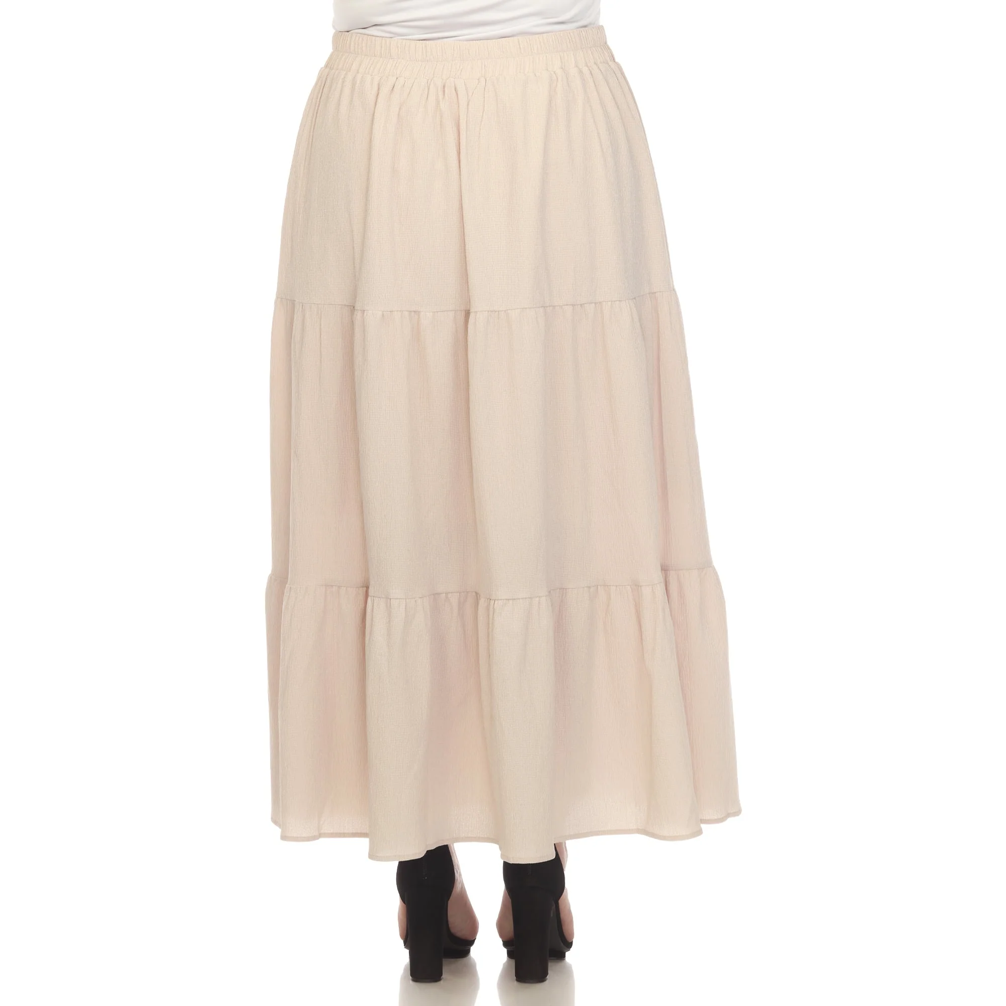 Pleated Tiered Maxi Skirt - Plus - Image 8