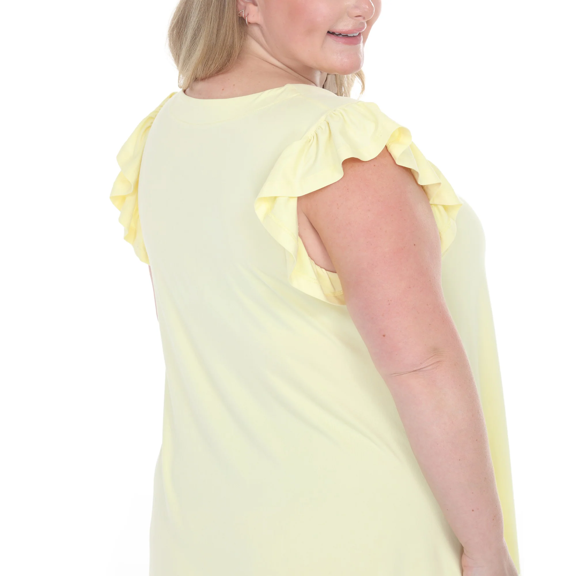 Plus Size Button Front Tiered Swing Dress - Image 28