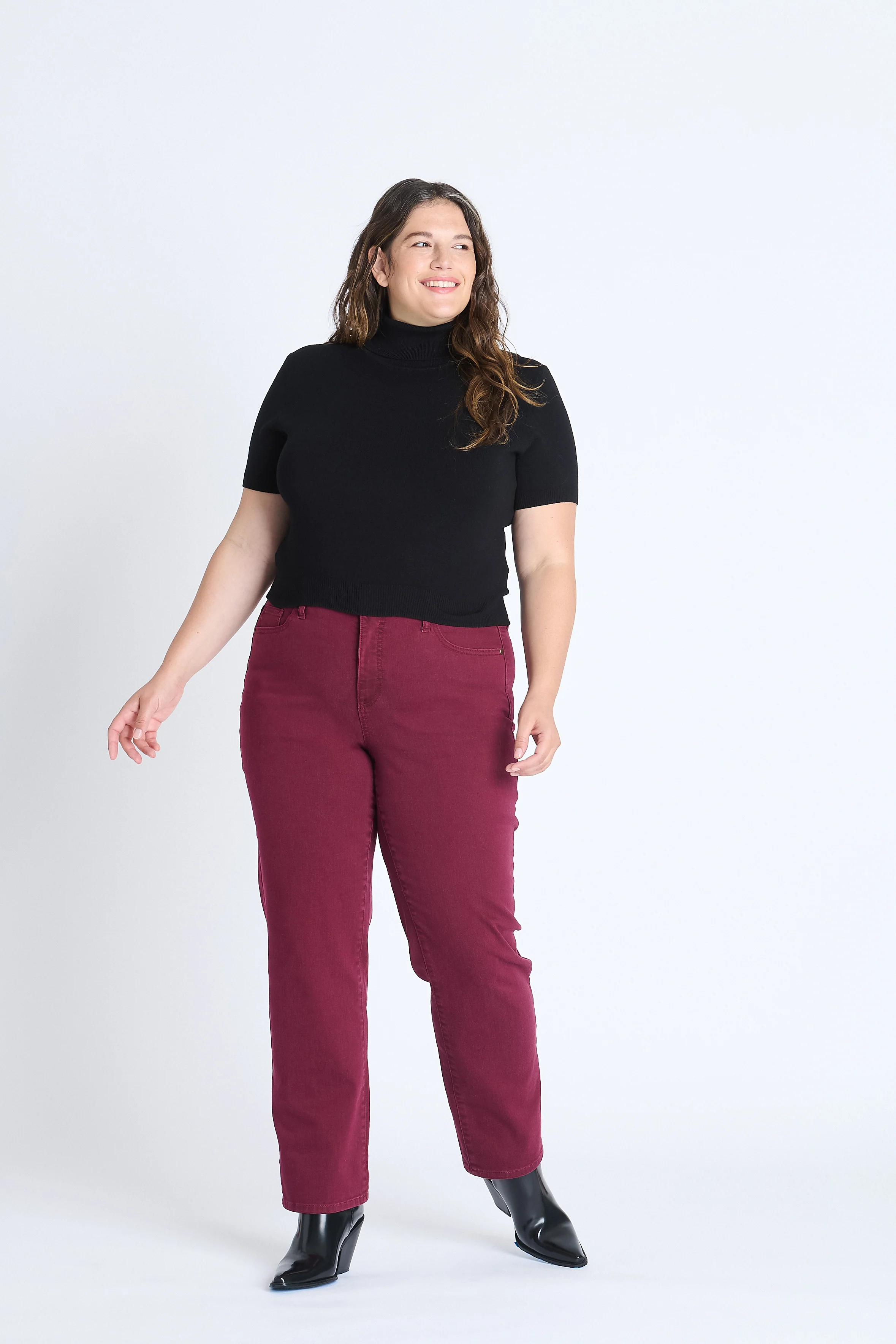 Westport Signature 5 Pocket Colored Denim Straight Leg Jean - Plus - Image 5