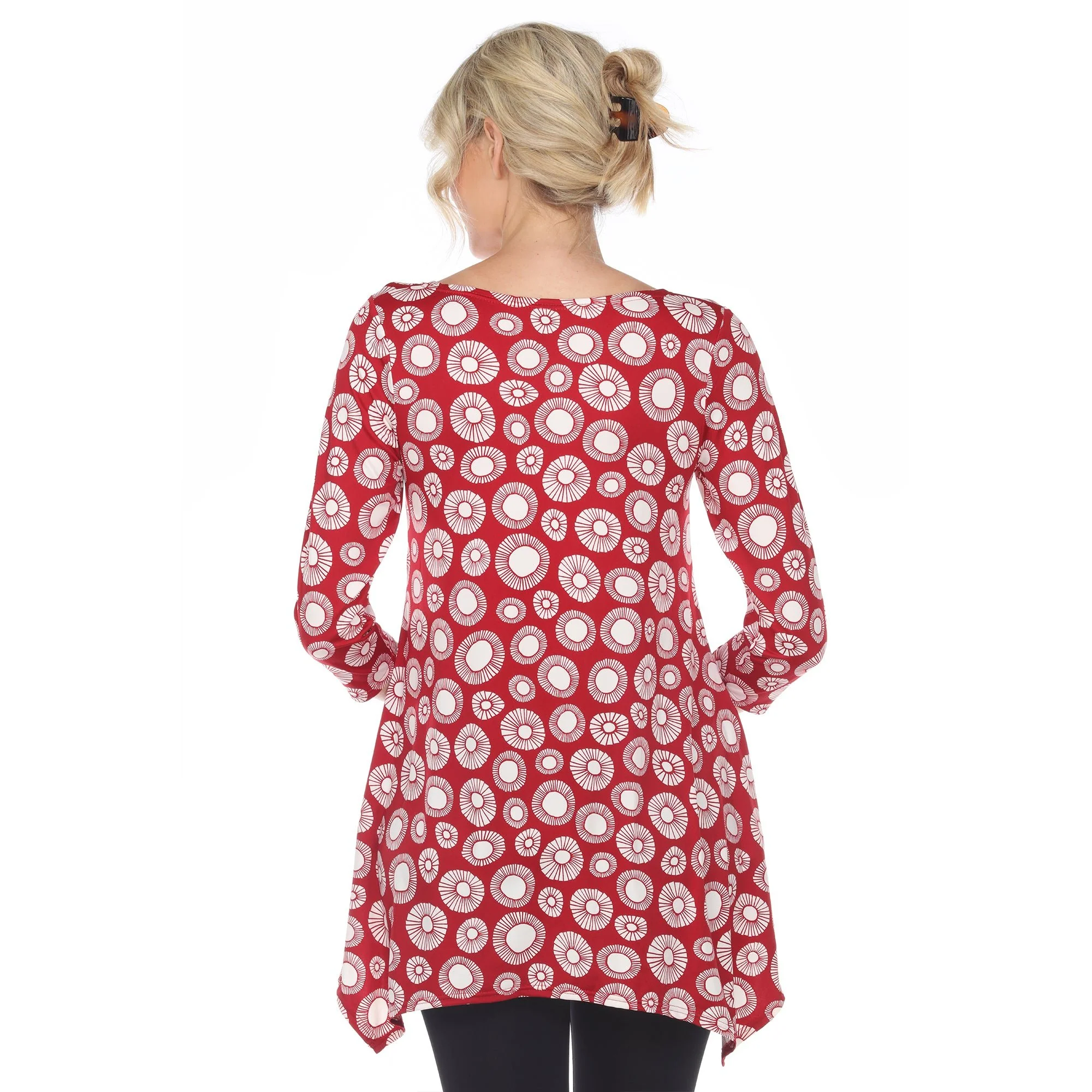 Printed Geometric Circle Tunic Top - Image 18