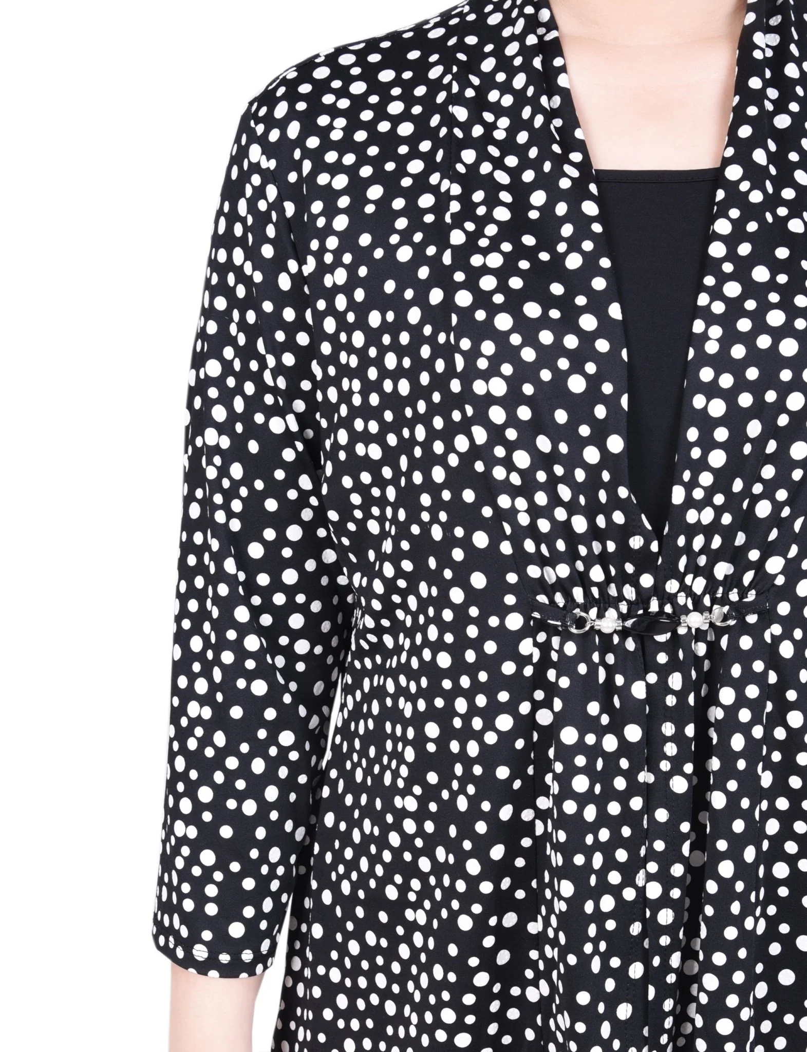 Puff Print 3/4 Sleeve Two-Fer Top - Petite - Image 18