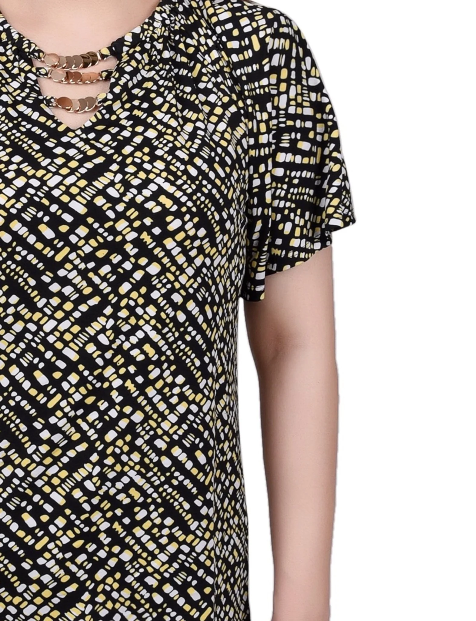 Raglan Sleeve Top With Chain Details - Petite - Image 11