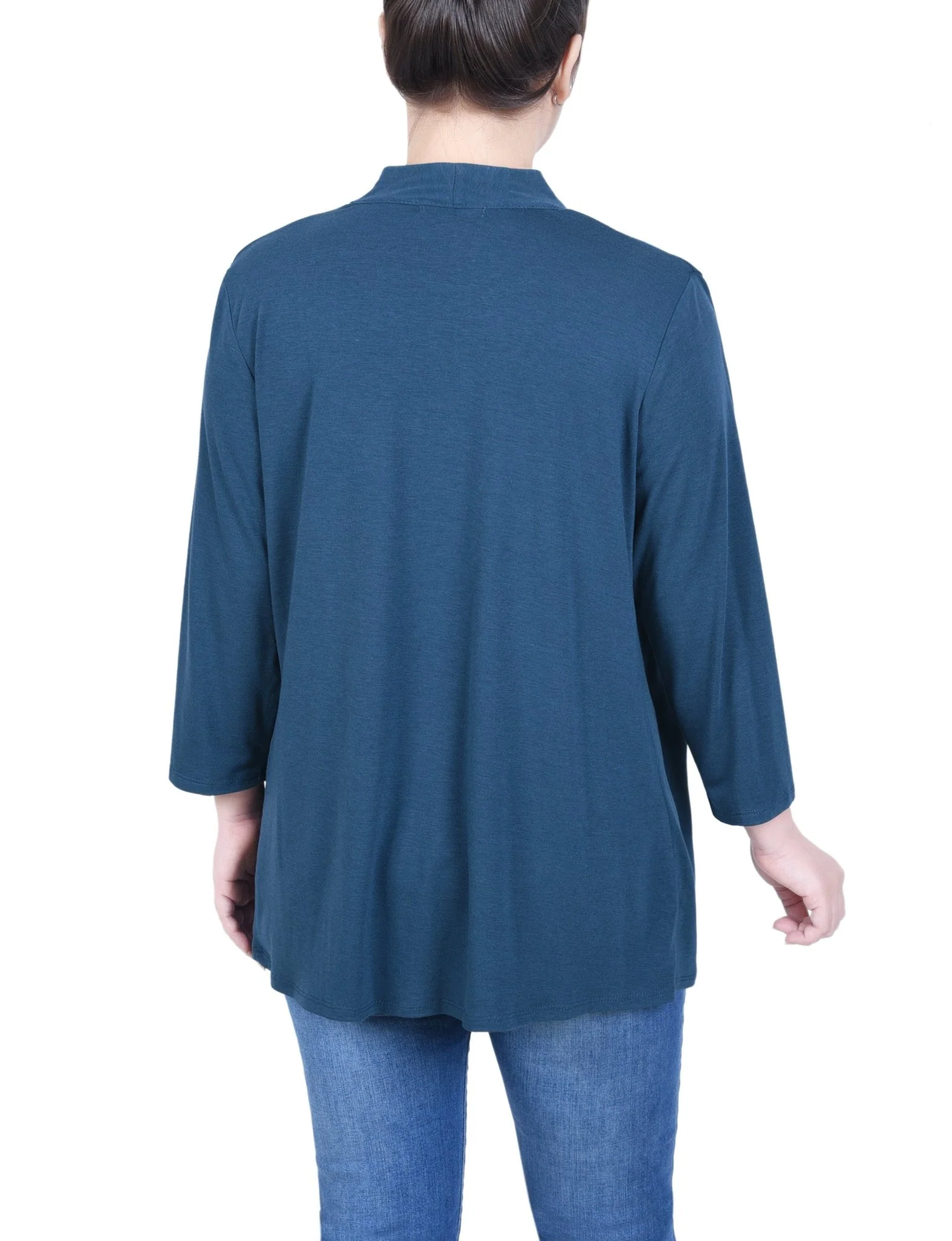 Reflecting Pond 3/4 Sleeve Solid Cardigan - Image 4
