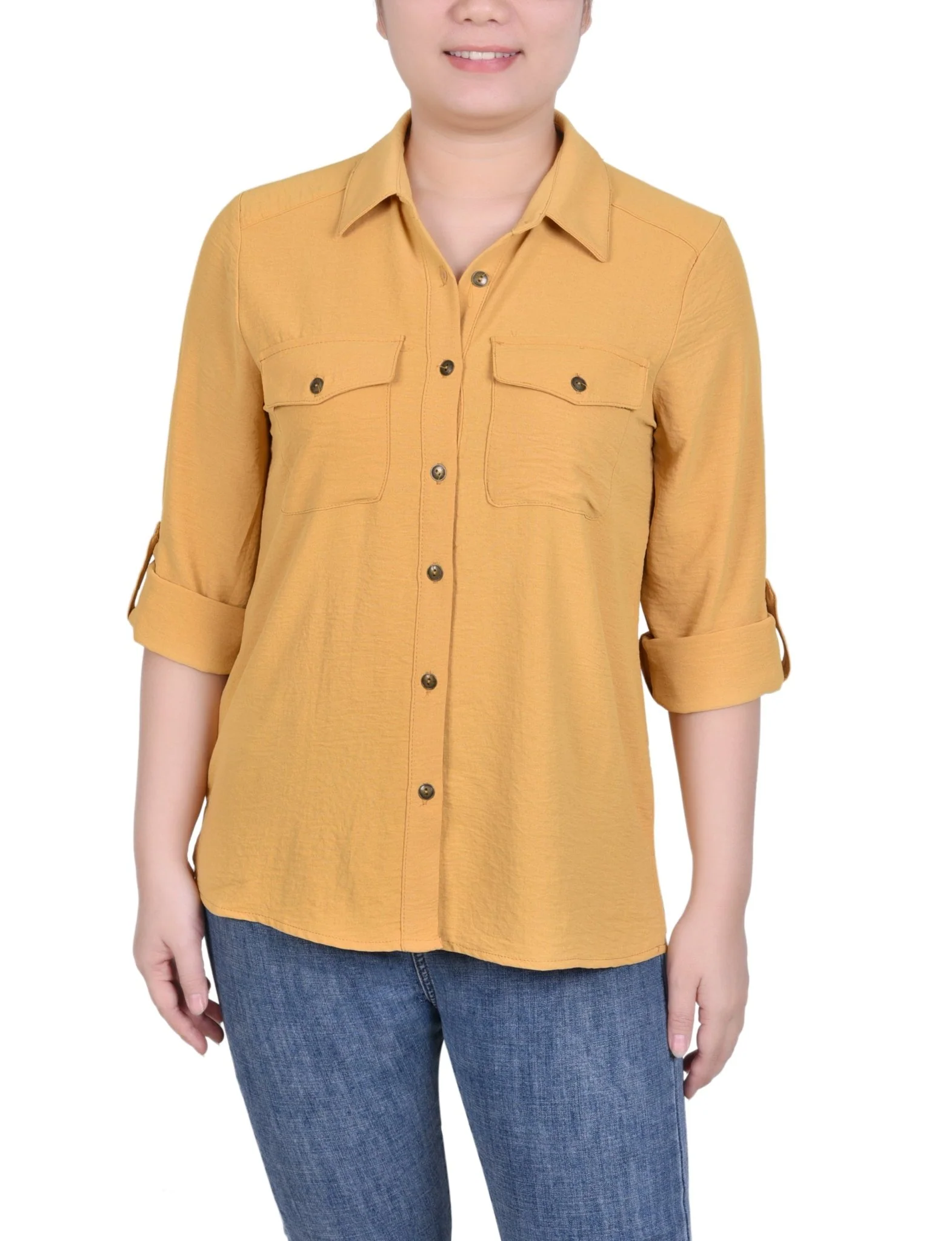 Roll Tab Blouse - Petite - Image 4