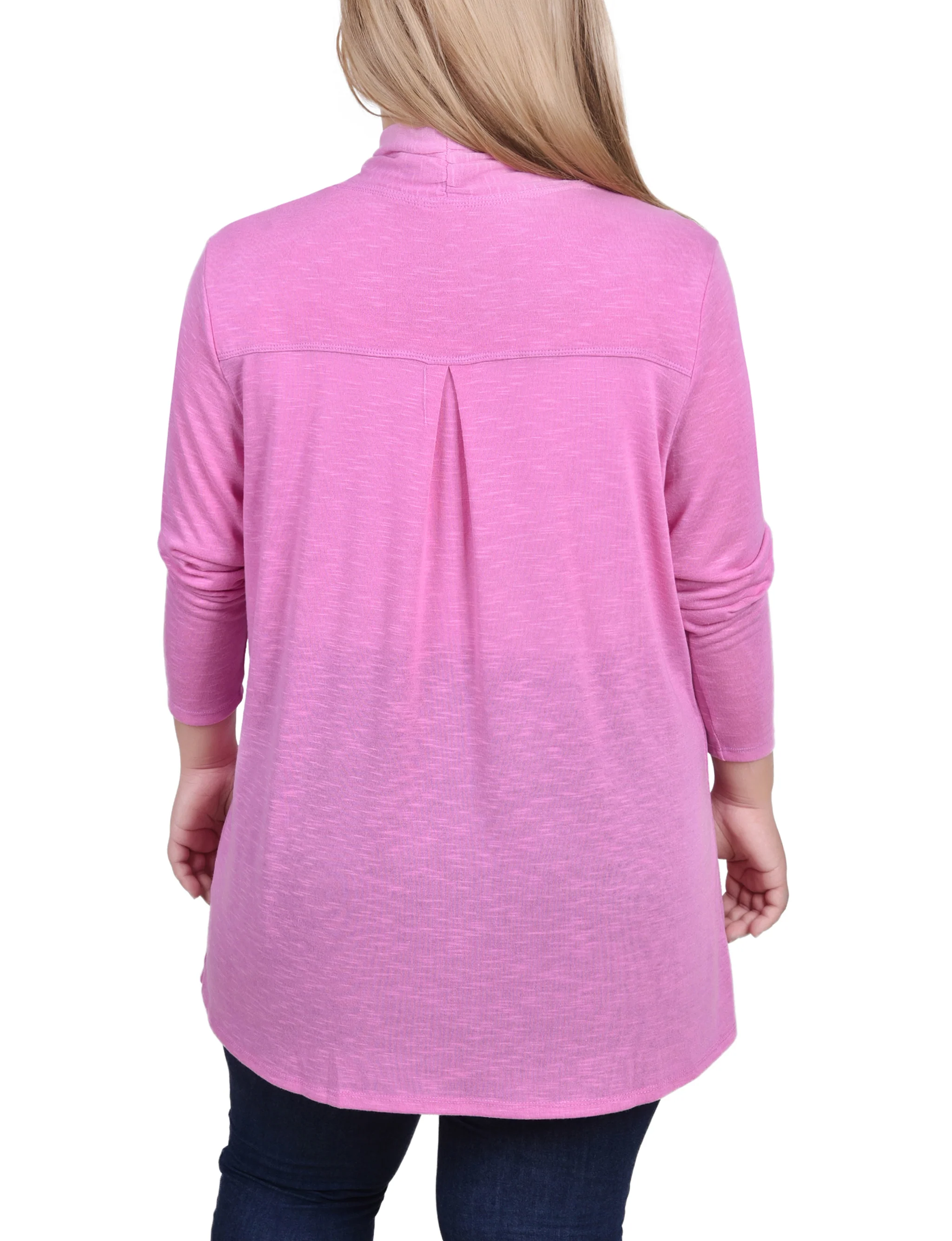 Rose Shadow Long Sleeve Cardigan - Plus - Image 4