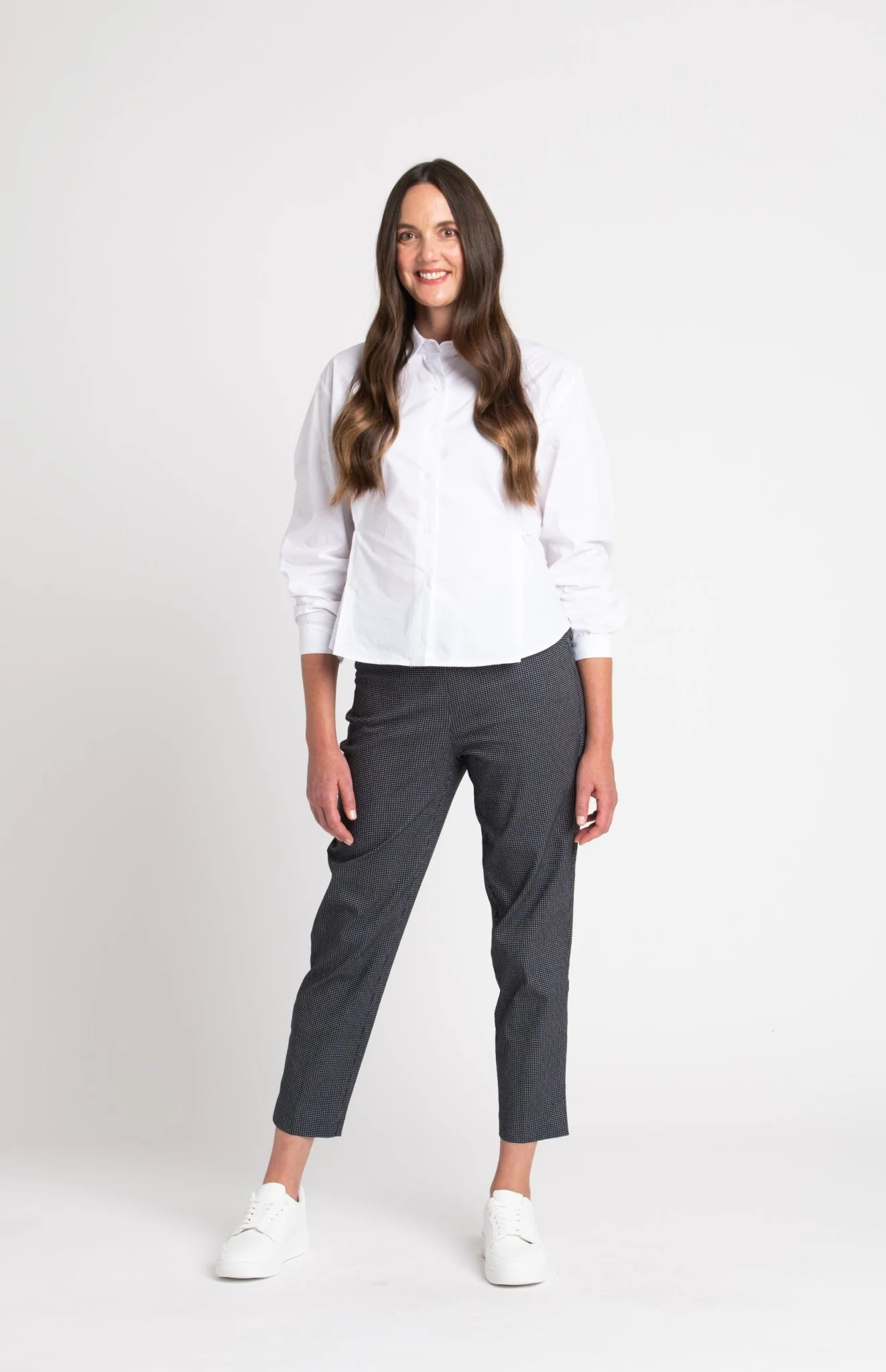 Roz & Ali™ Millennium Black Grid Pull On Ankle Pants - Image 3