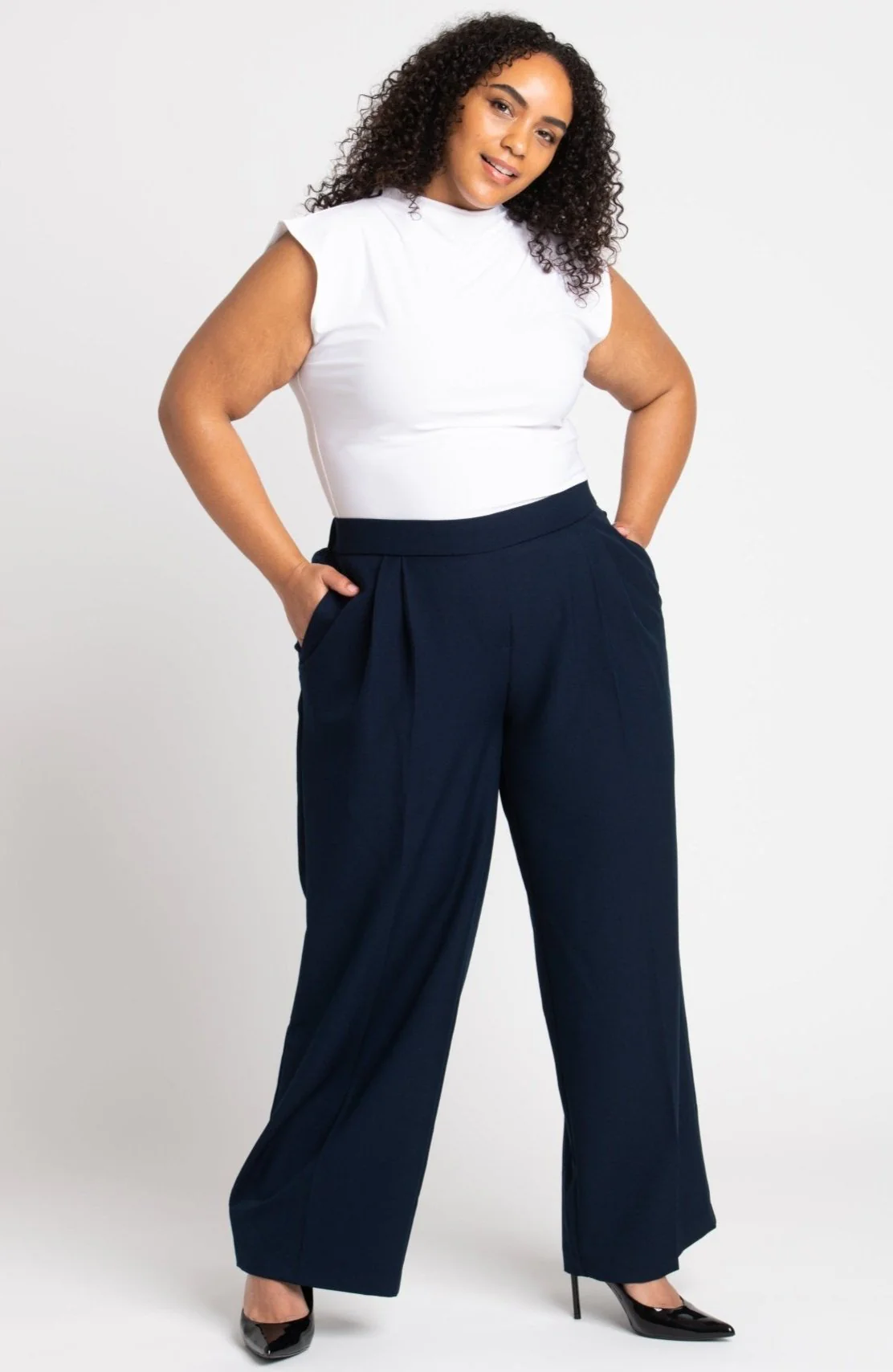 Roz & Ali™ Pleated Wide Leg Trouser Pants - Plus - Image 10