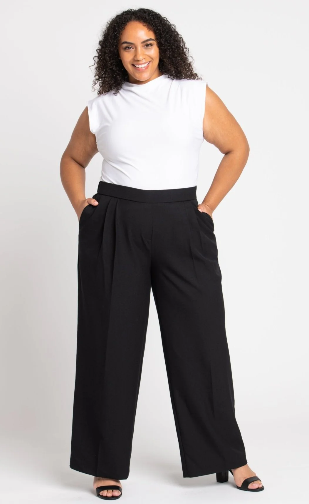 Roz & Ali™ Pleated Wide Leg Trouser Pants - Plus - Image 4