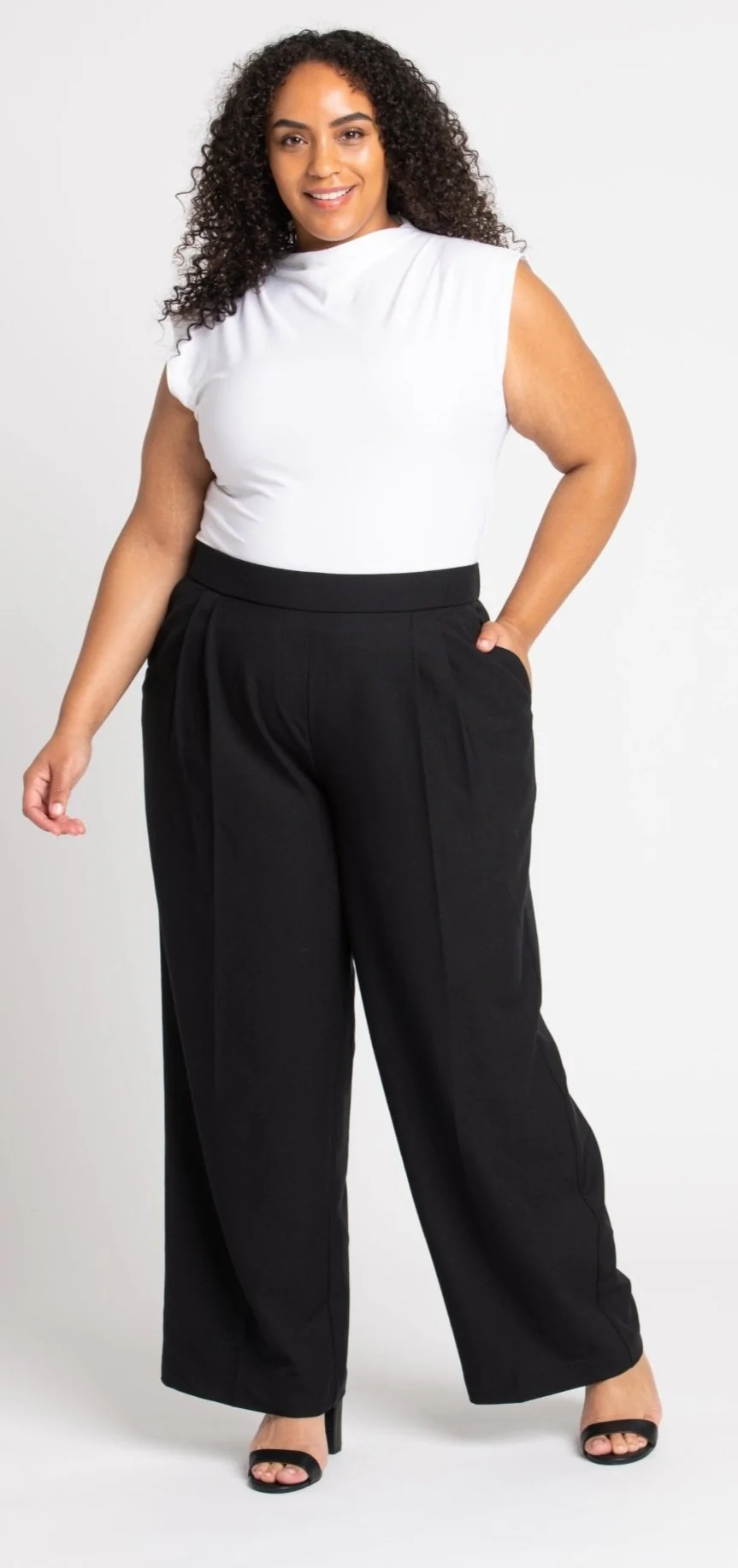 Roz & Ali™ Pleated Wide Leg Trouser Pants - Plus - Image 7