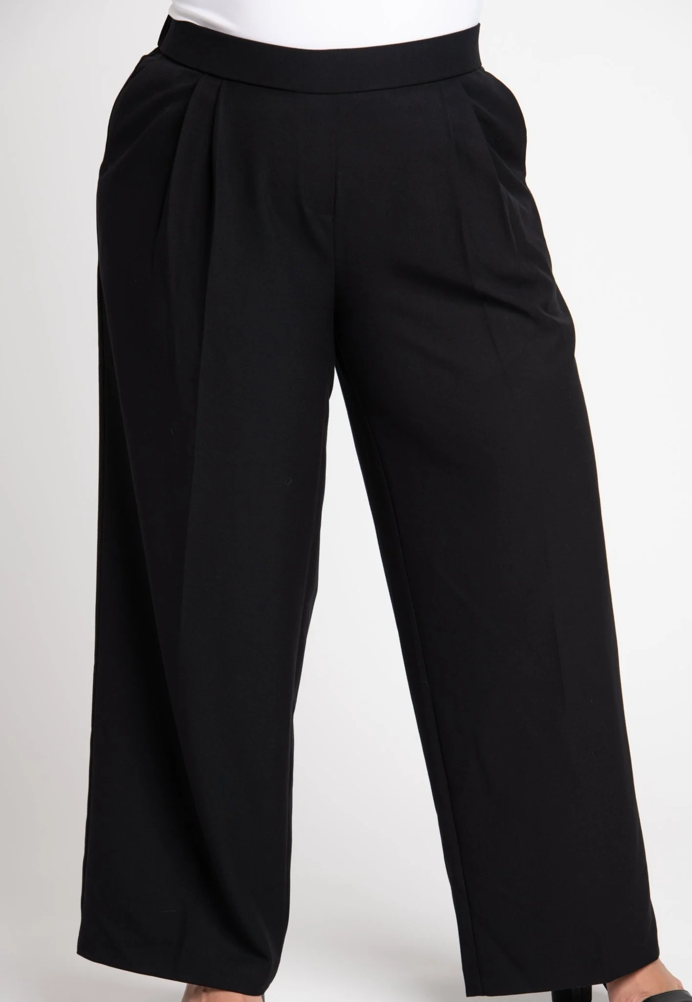Roz & Ali™ Pleated Wide Leg Trouser Pants - Plus - Image 9