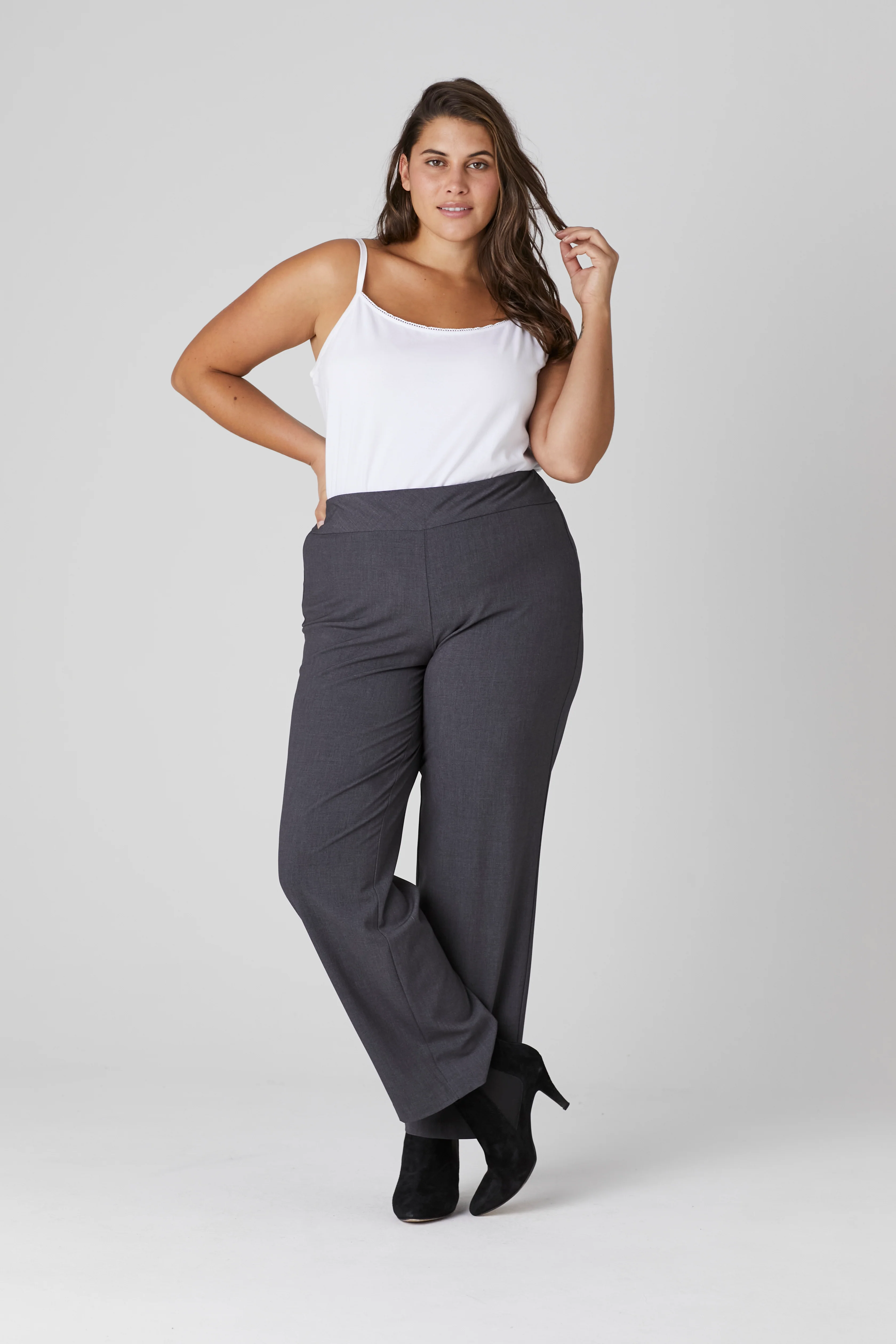 Roz & Ali™ Secret Agent Tummy Control Classic Pants - Plus - Short Length - Image 22