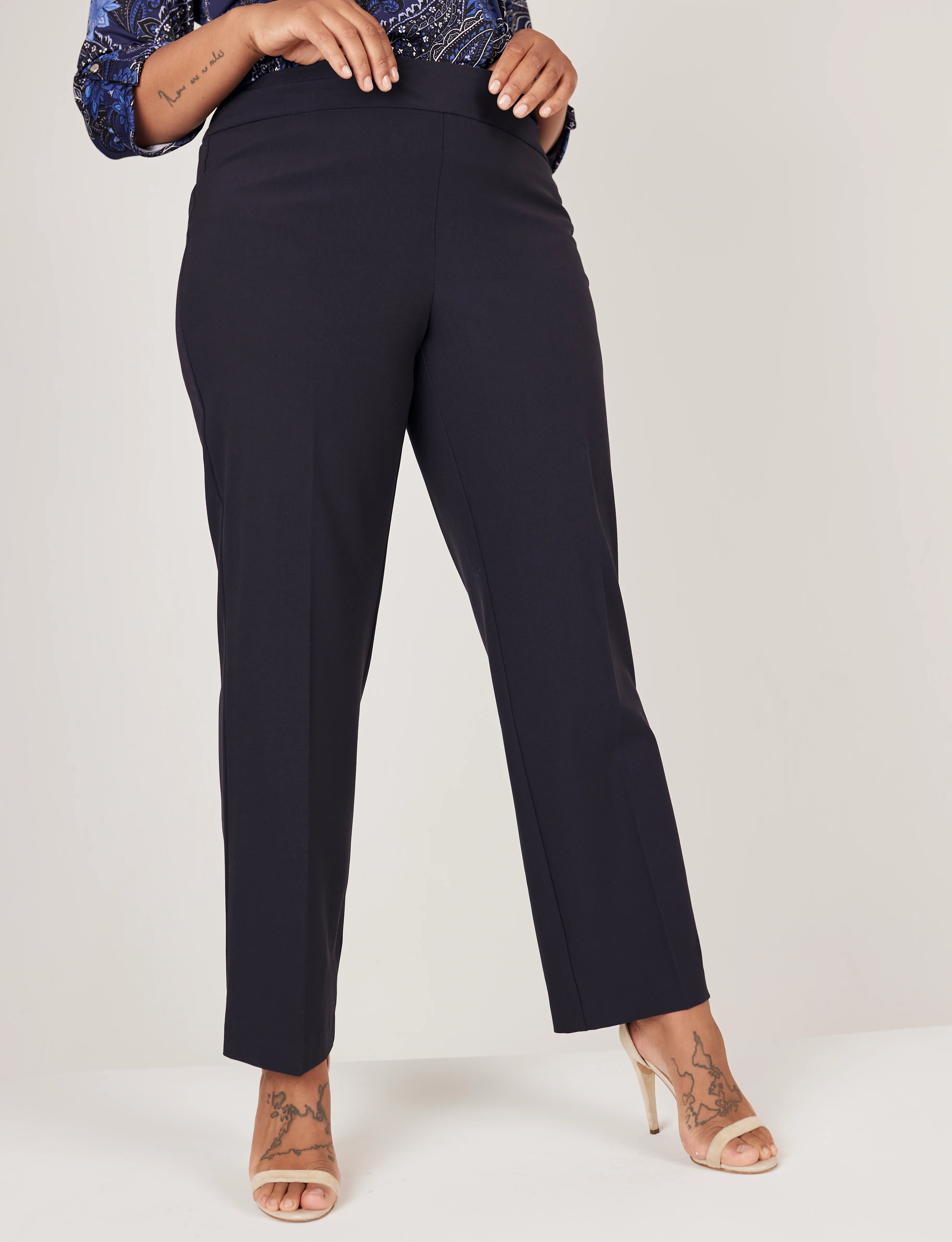 Roz & Ali™ Secret Agent Tummy Control Classic Pants - Plus - Short Length - Image 3