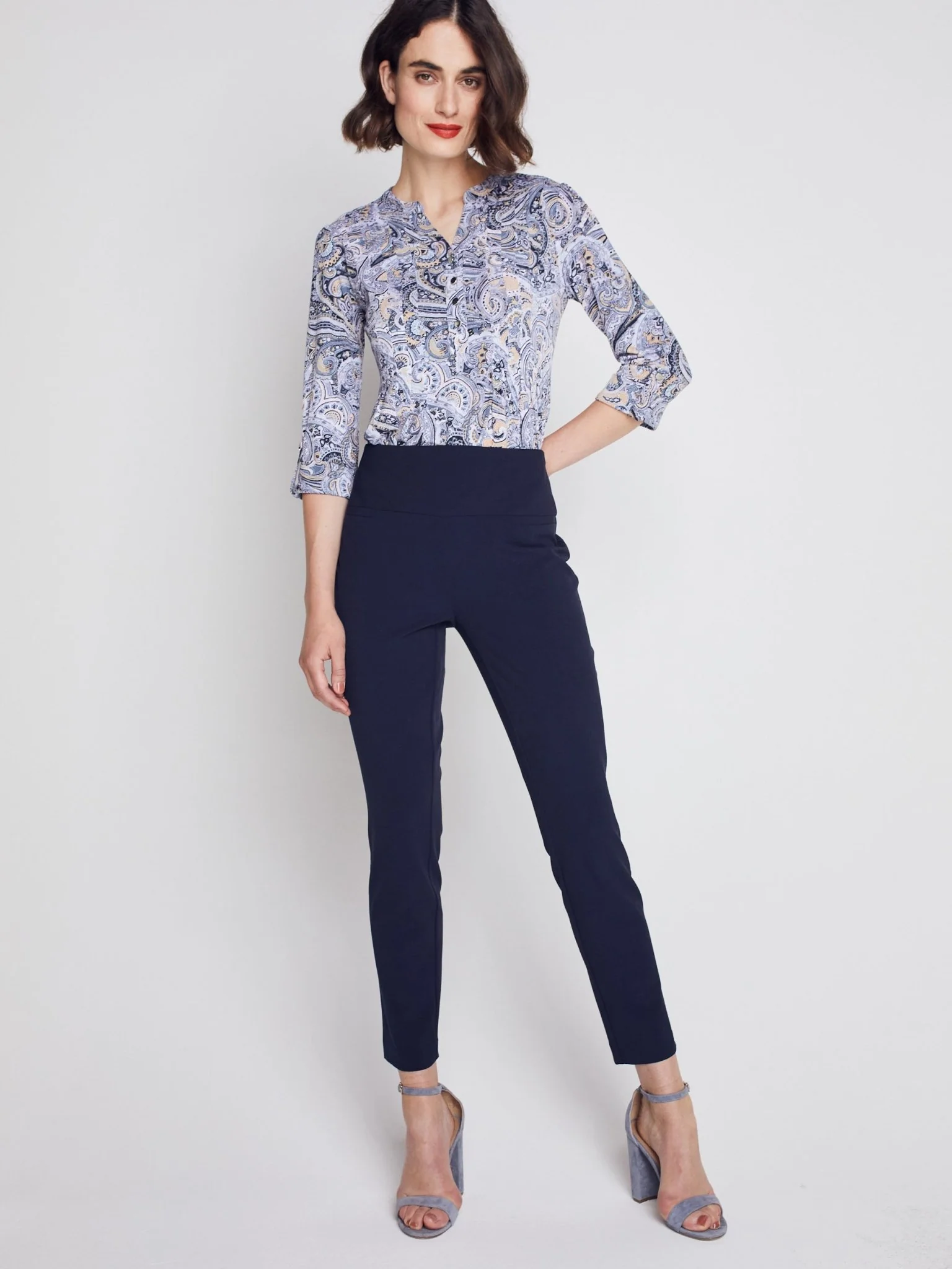 Roz & Ali™ Secret Agent Pants Tummy Control  Slim Leg Pants - Petite - Image 21