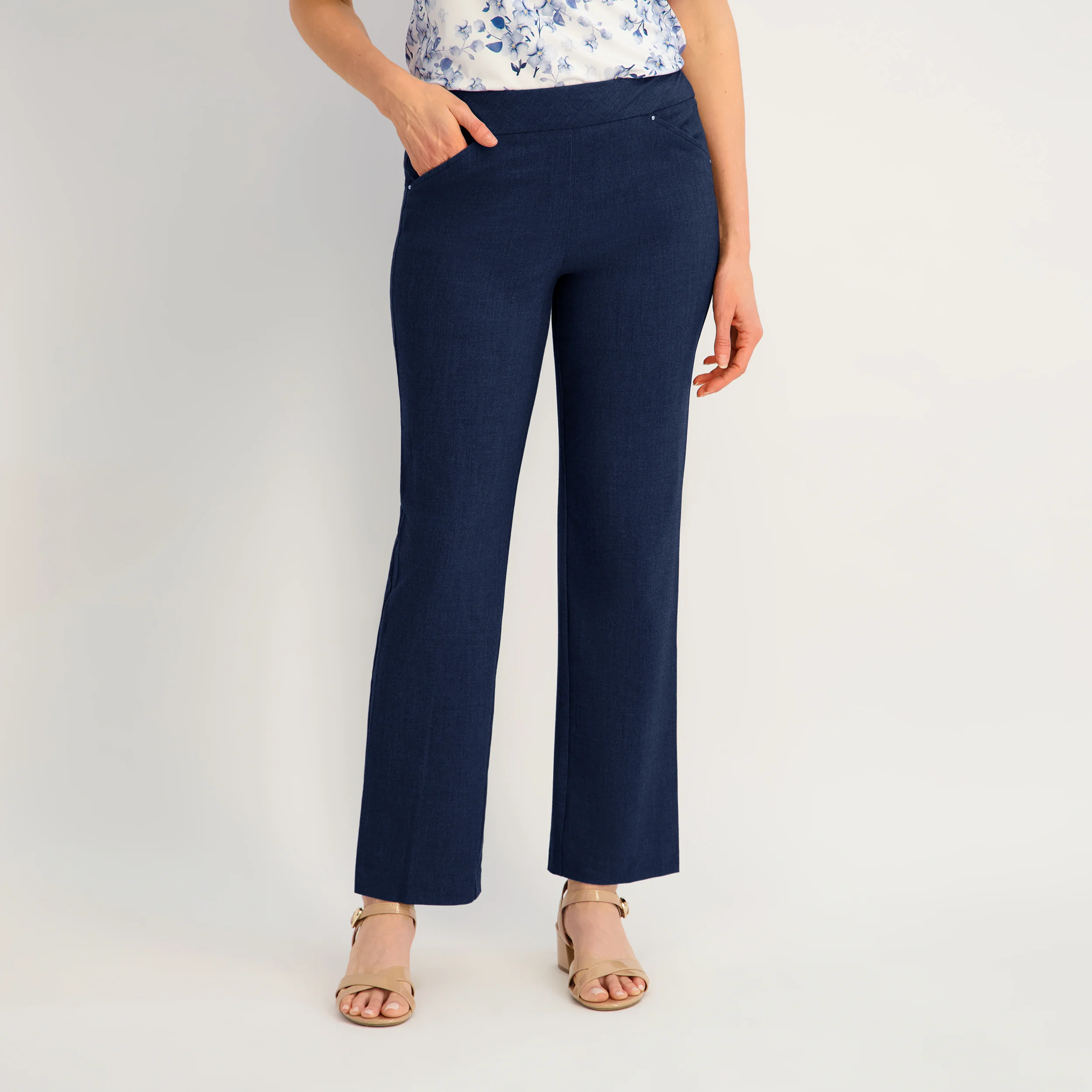 Roz & Ali™ Secret Agent Pull On Tummy Control Pants Straight Leg - Image 3
