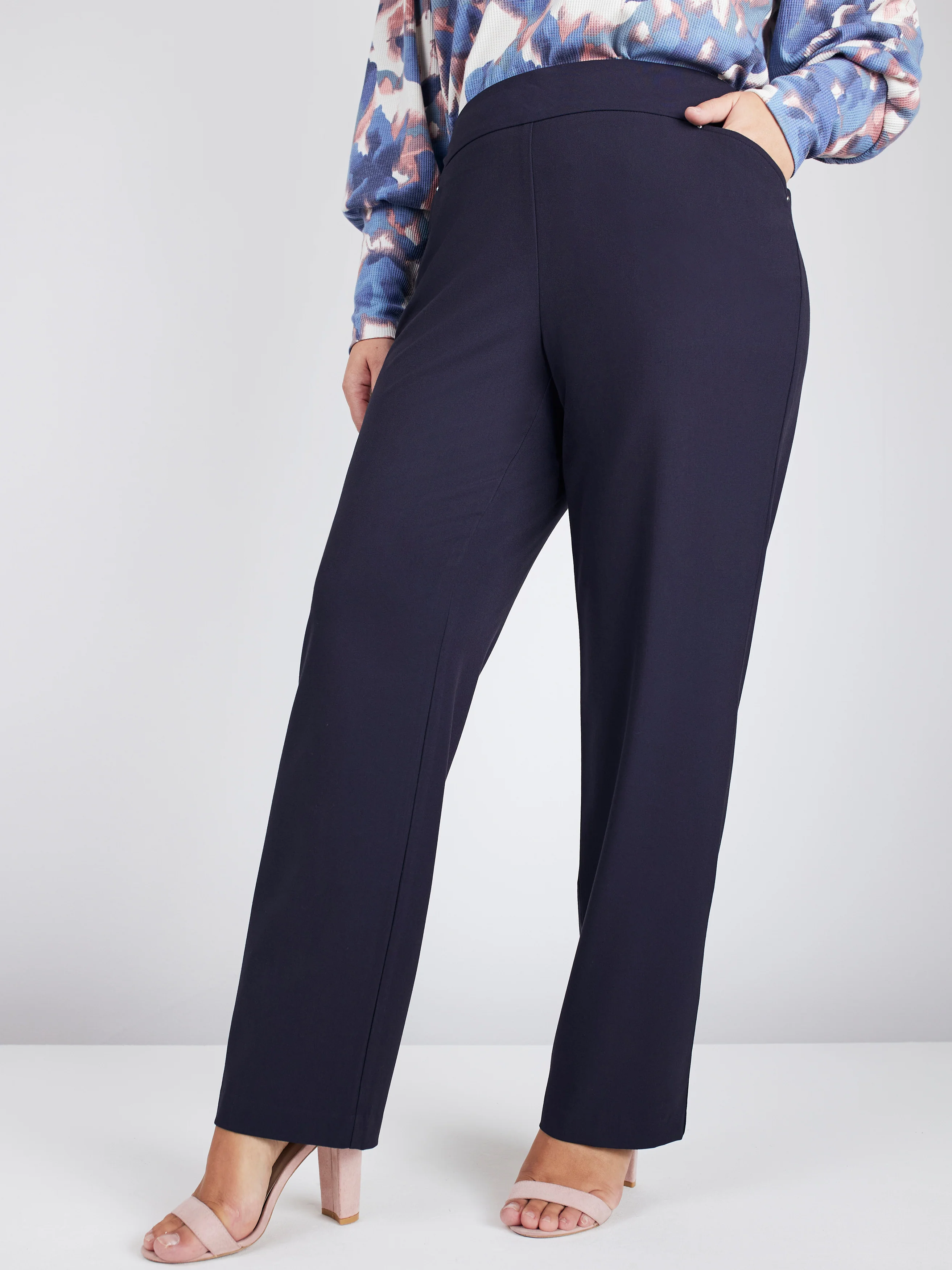 Roz & Ali™ Secret Agent Pull On Tummy Control Pants Straight Leg - Plus - Image 16
