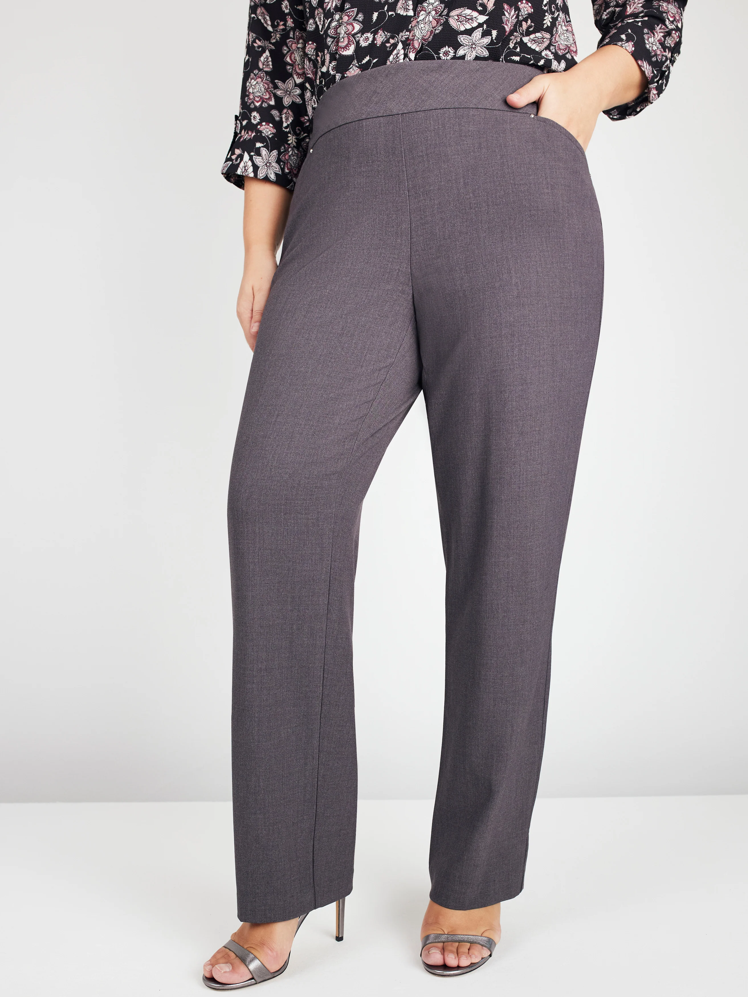 Roz & Ali™ Secret Agent Pull On Tummy Control Pants Straight Leg - Plus - Image 9
