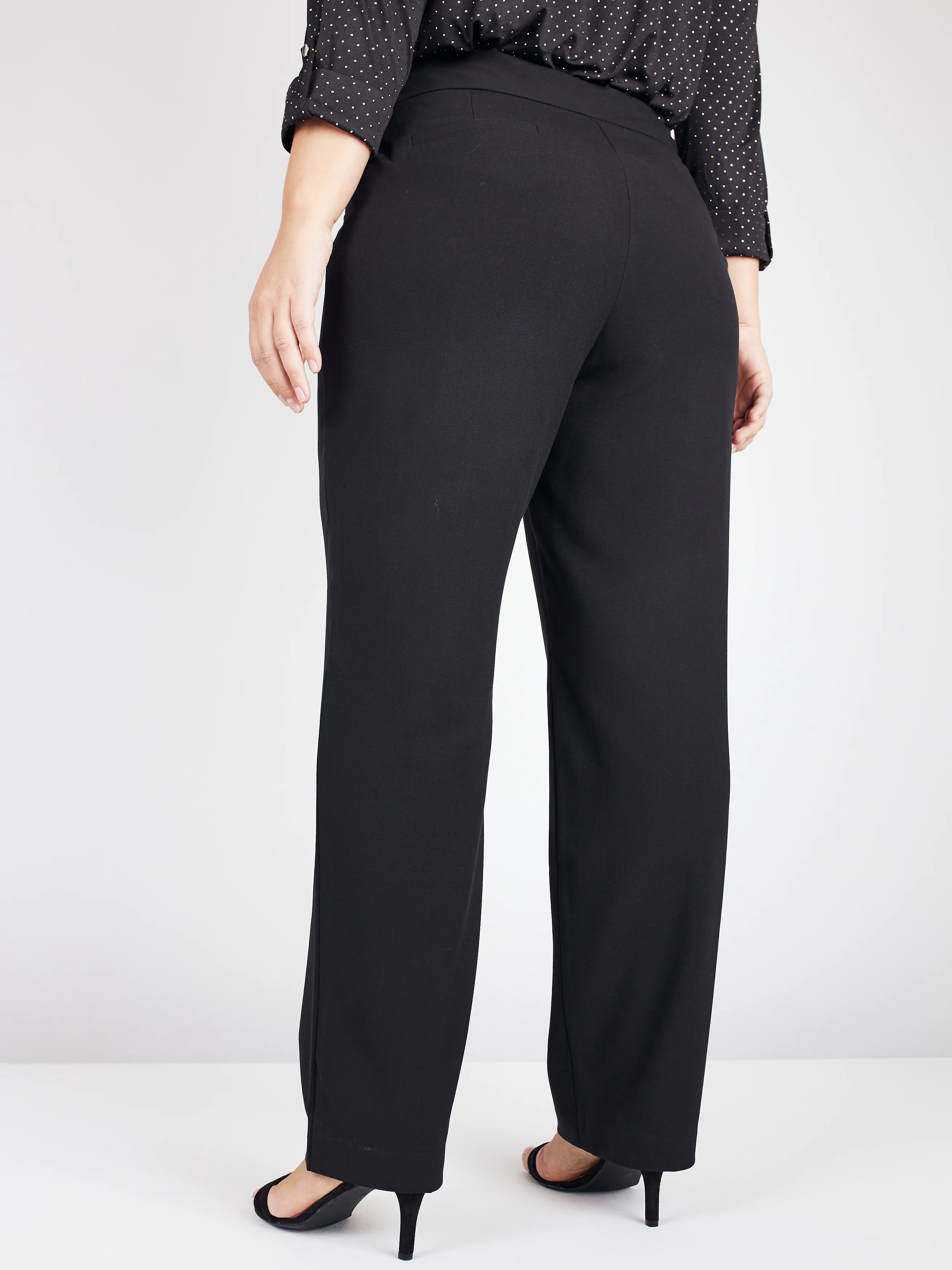 Roz & Ali™ Secret Agent Pull On Tummy Control Pants Straight Leg - Short Length - Image 3