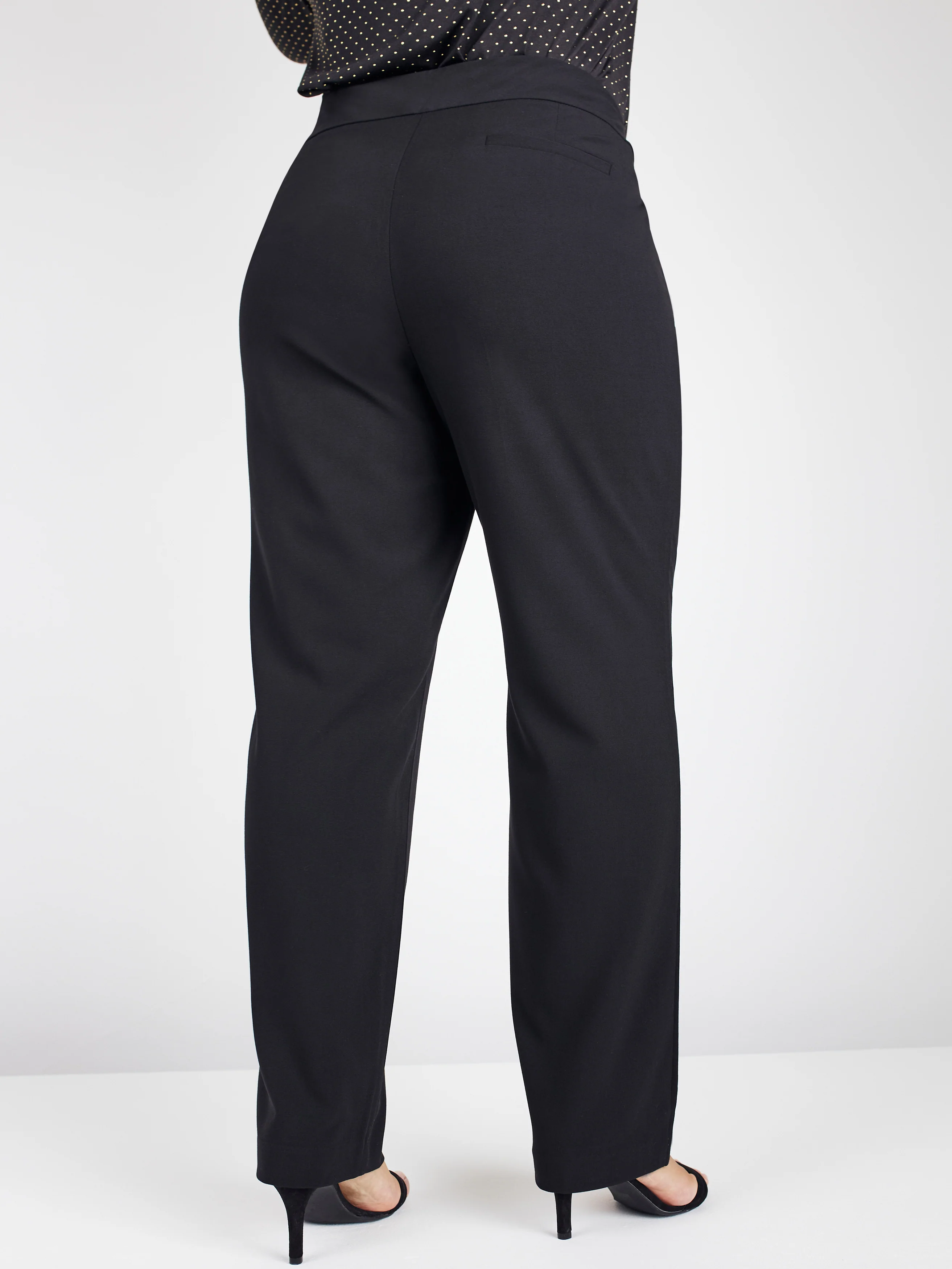 Roz & Ali™ Secret Agent Pull On Tummy Control Pants Straight Leg - Short Length - Image 5