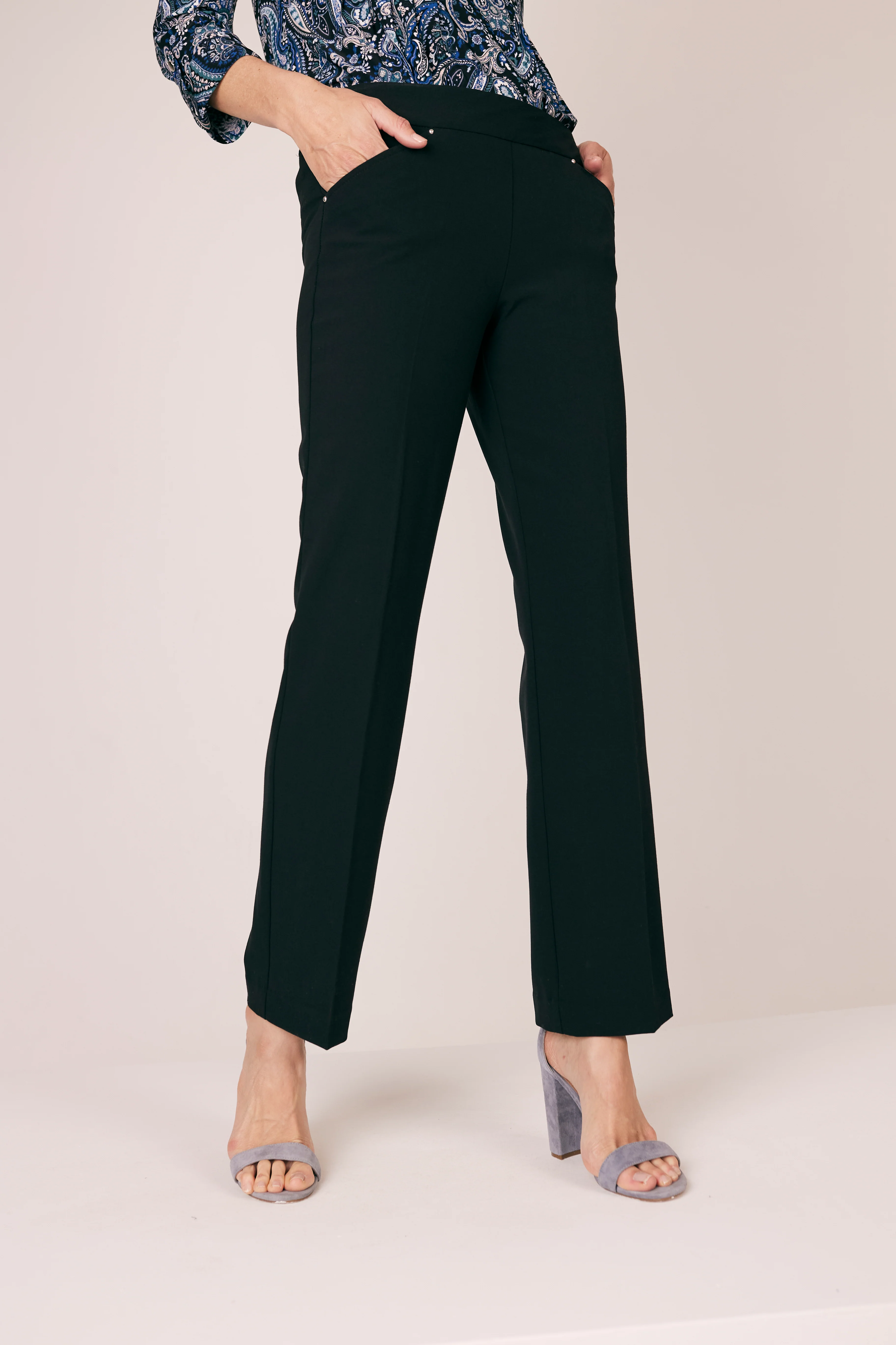Roz & Ali™ Secret Agent Pull On Tummy Control Pants Straight Leg - Plus - Short Length - Image 4