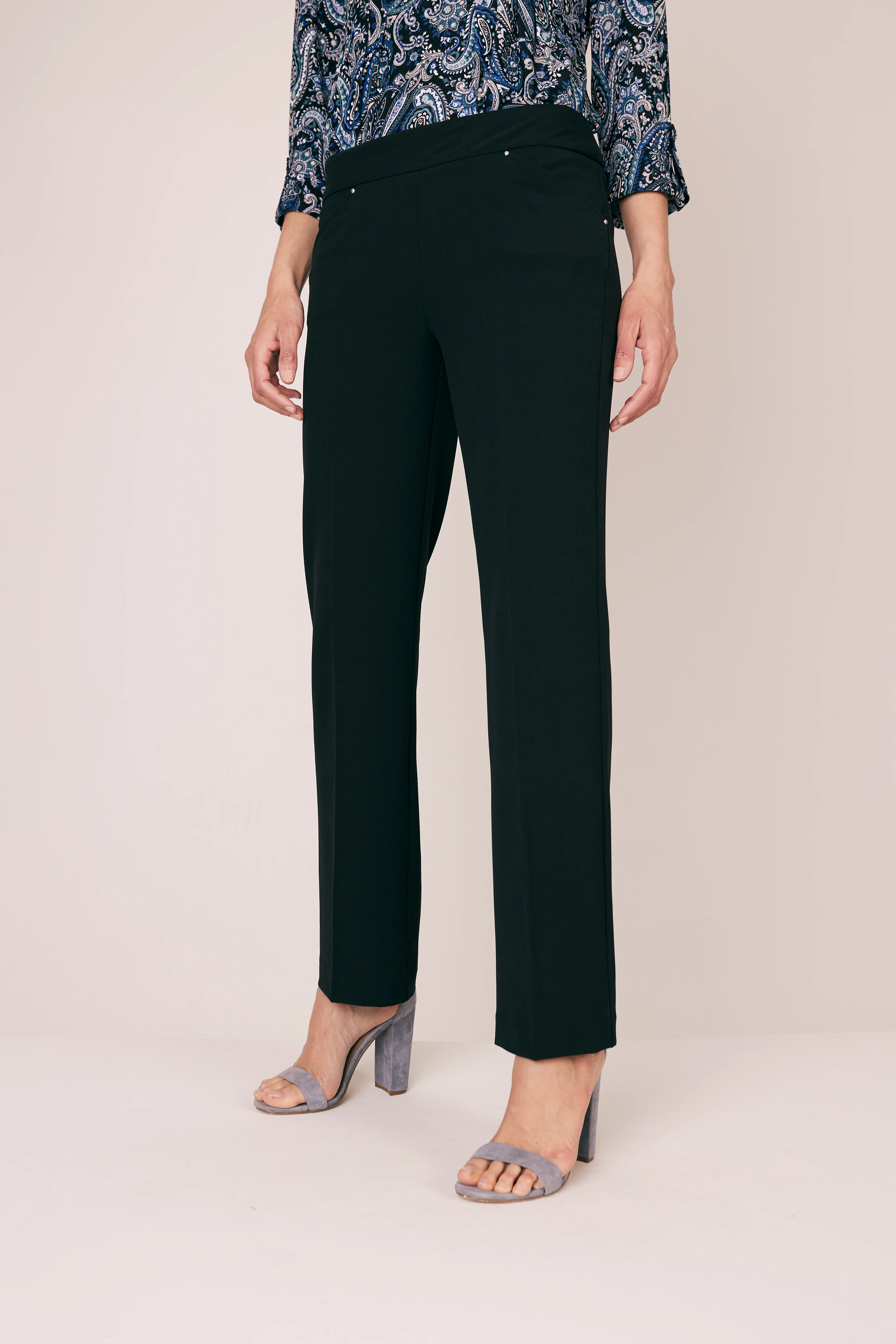 Roz & Ali™ Secret Agent Pull On Tummy Control Pants Straight Leg - Plus - Short Length - Image 5