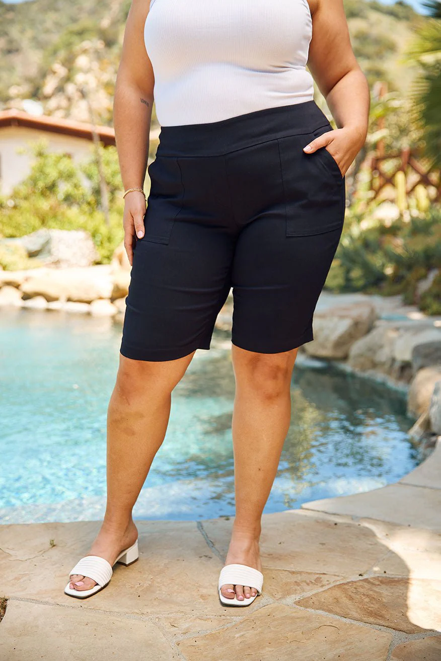 Roz & Ali™ Secret Agent Pull On Tummy Control Shorts With Pockets Plus - Image 7