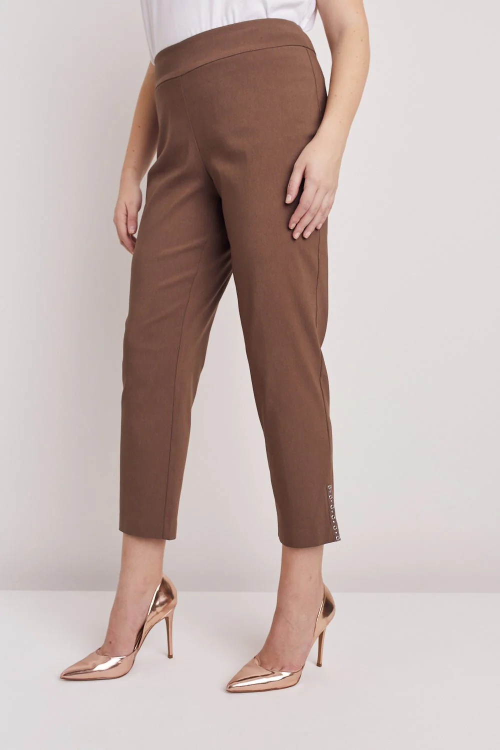 Roz & Ali™ Tummy Control Millennium Ankle Pant With Grommet Rivet Tape Trim - Plus - Image 11