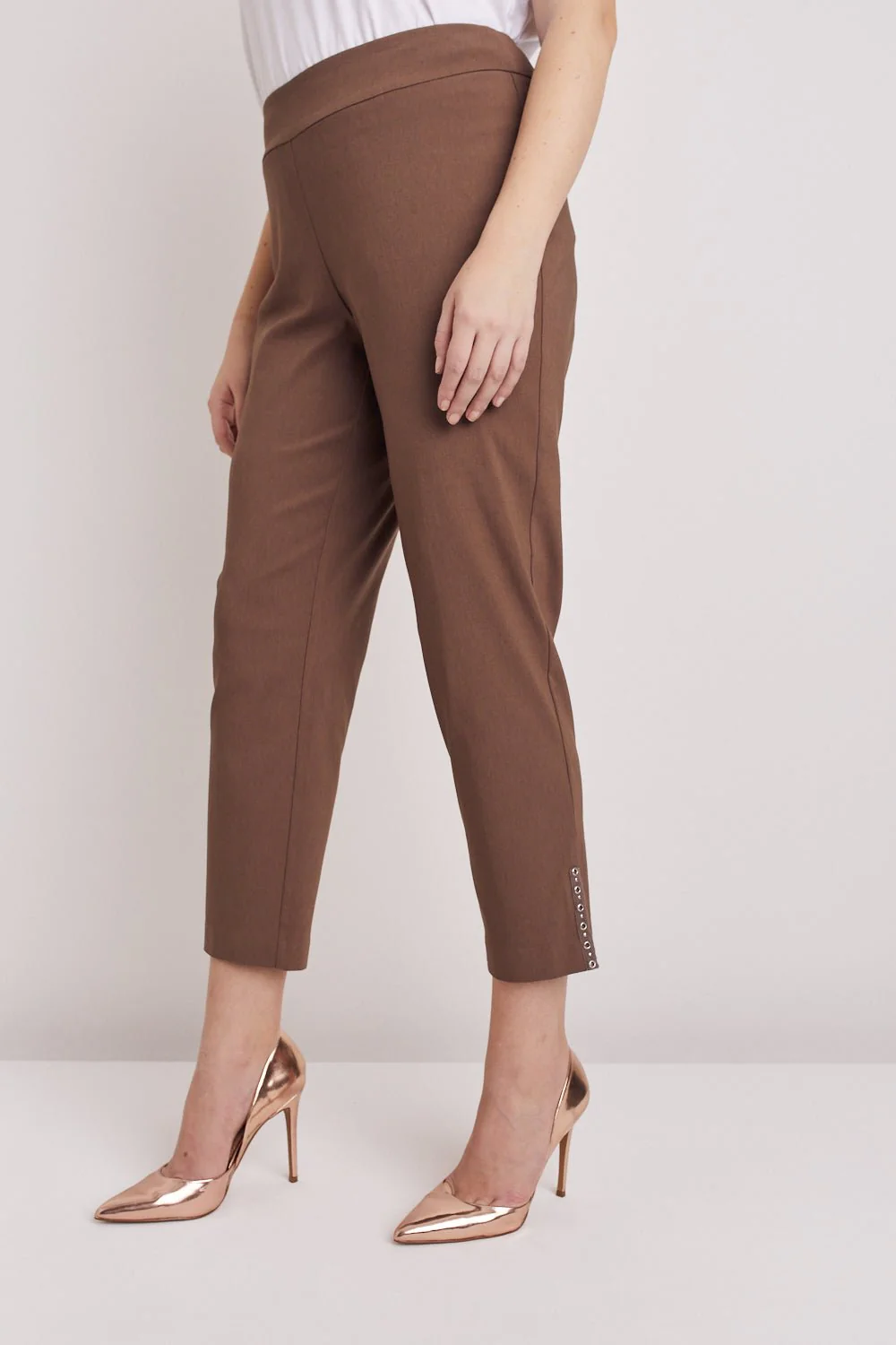 Roz & Ali™ Tummy Control Millennium Ankle Pant With Grommet Rivet Tape Trim - Plus - Image 16