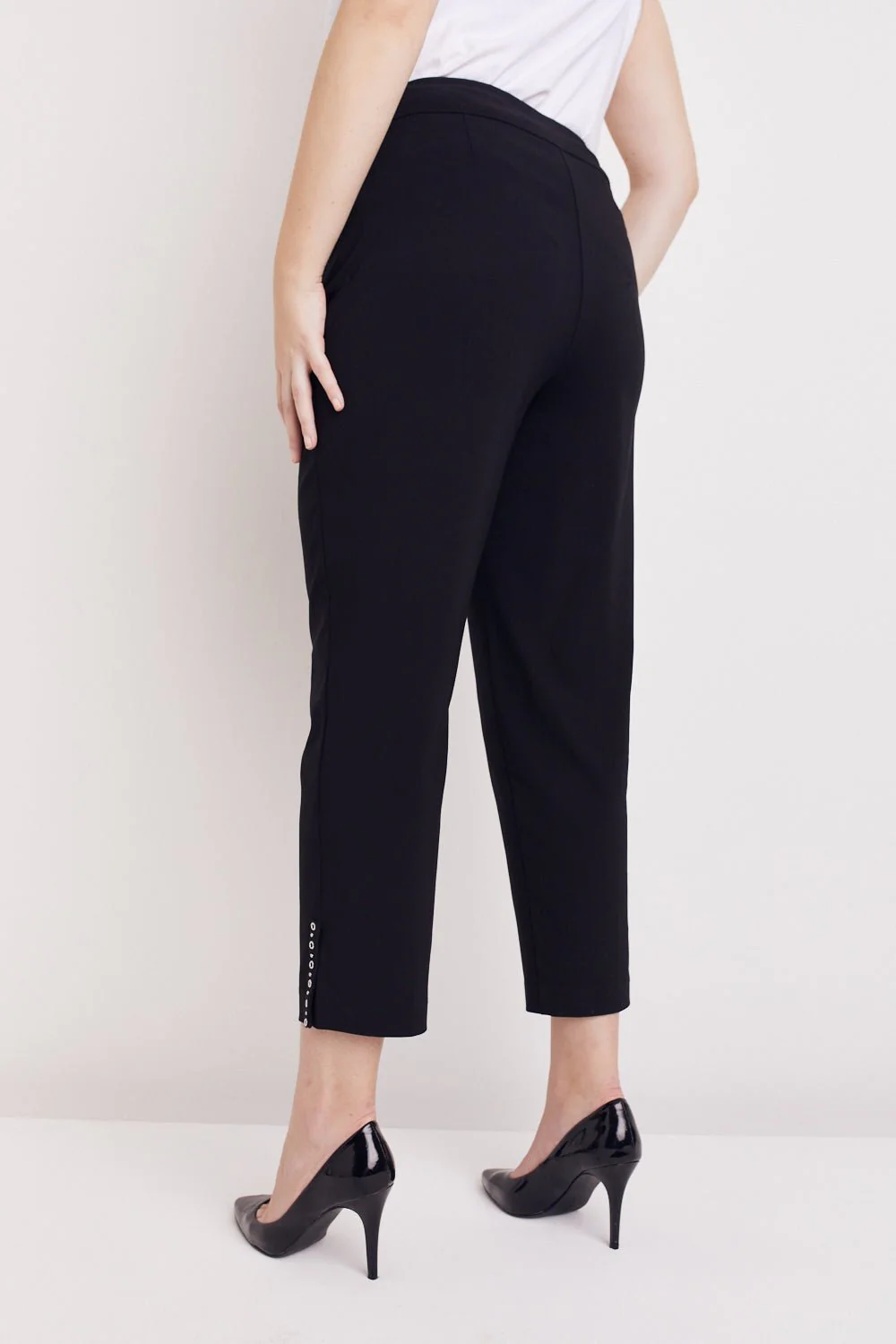 Roz & Ali™ Tummy Control Millennium Ankle Pant With Grommet Rivet Tape Trim - Plus - Image 6