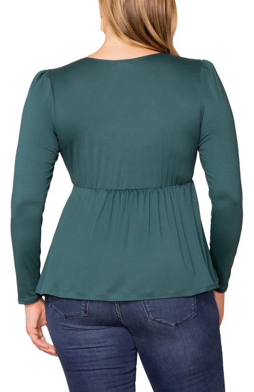 Rylan Ruched Top - Green - Plus - Image 2