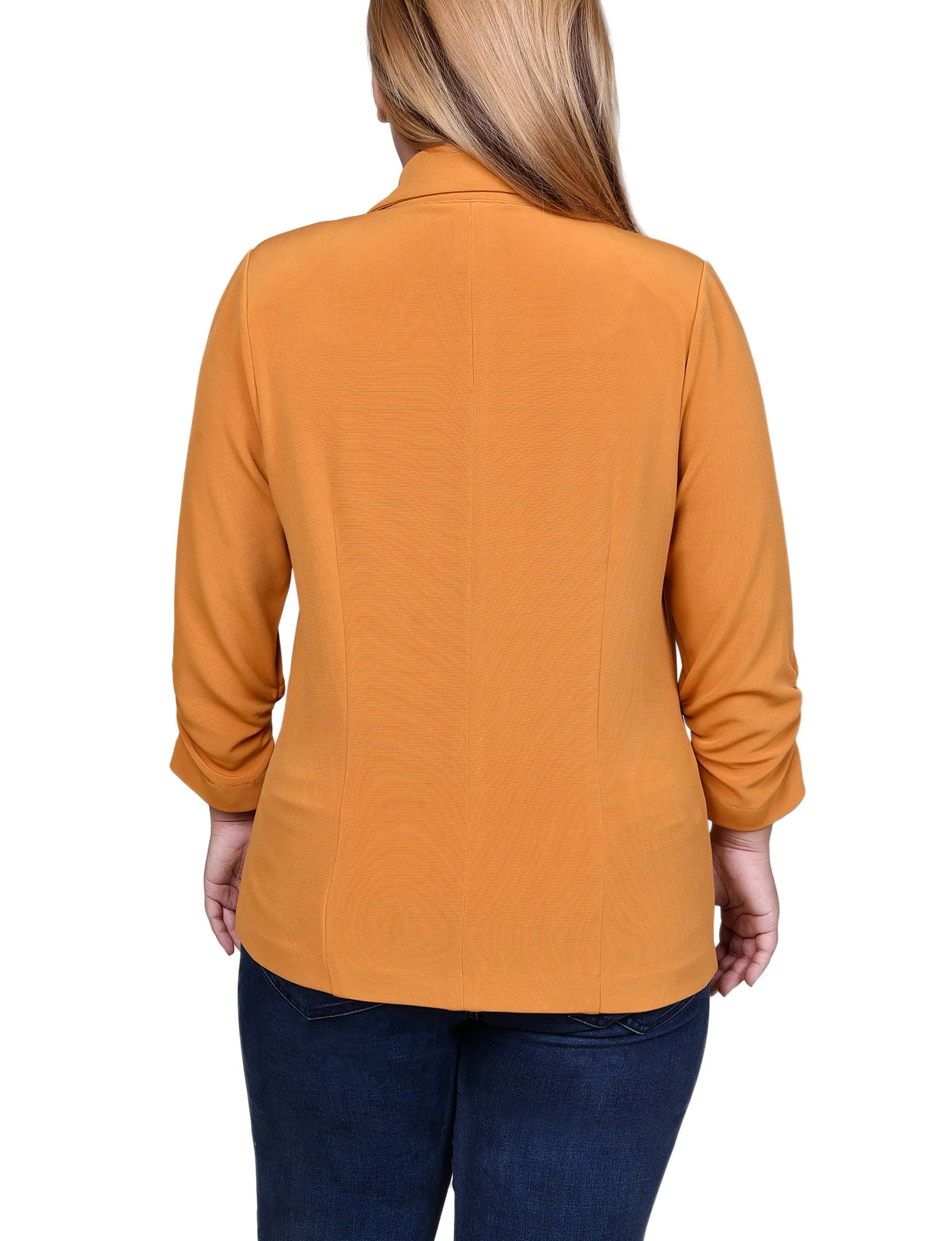 Saffron Long Sleeve Scuba Crepe Jacket - Plus - Image 4