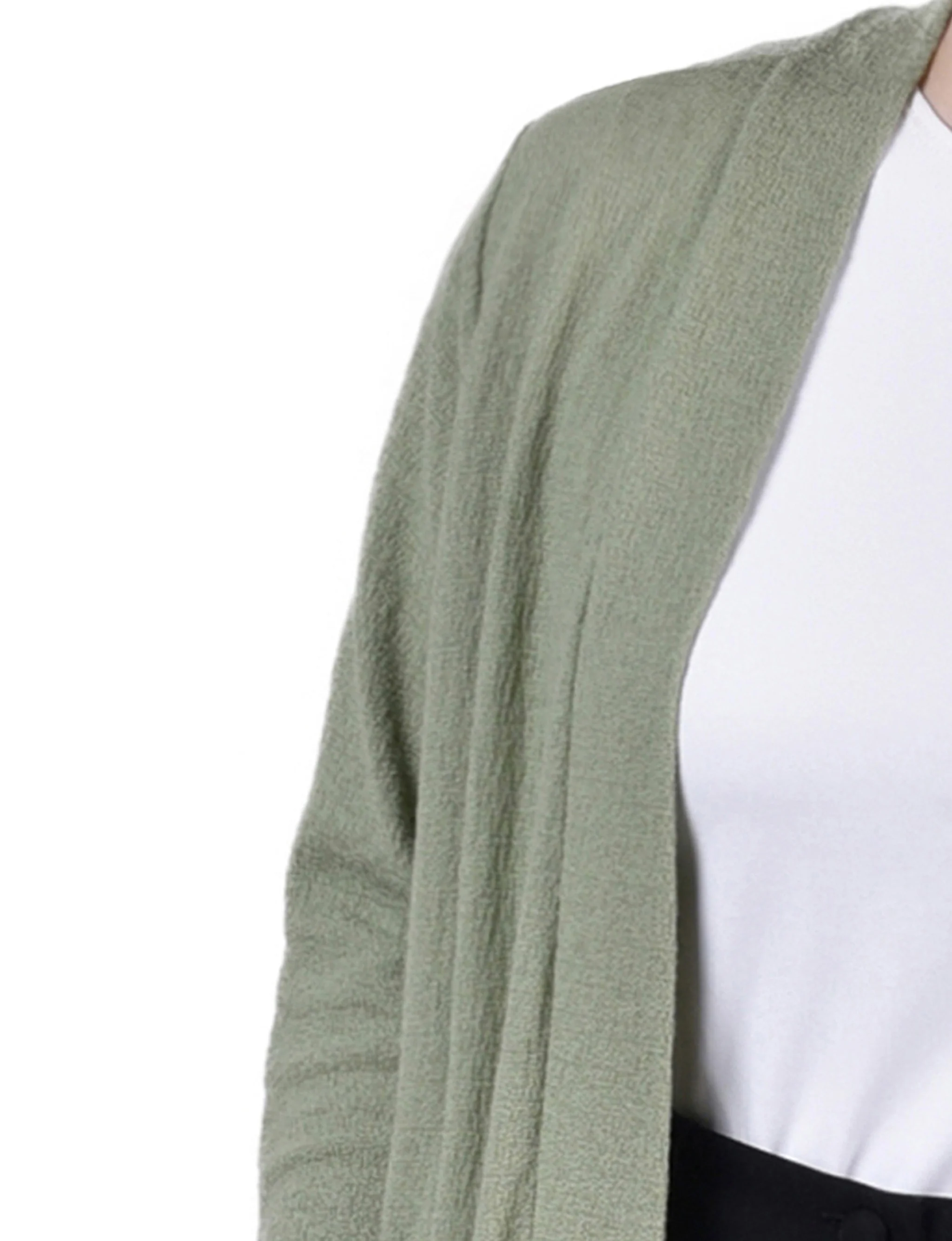Sage Knee Length Cardigan - Petite - Image 3