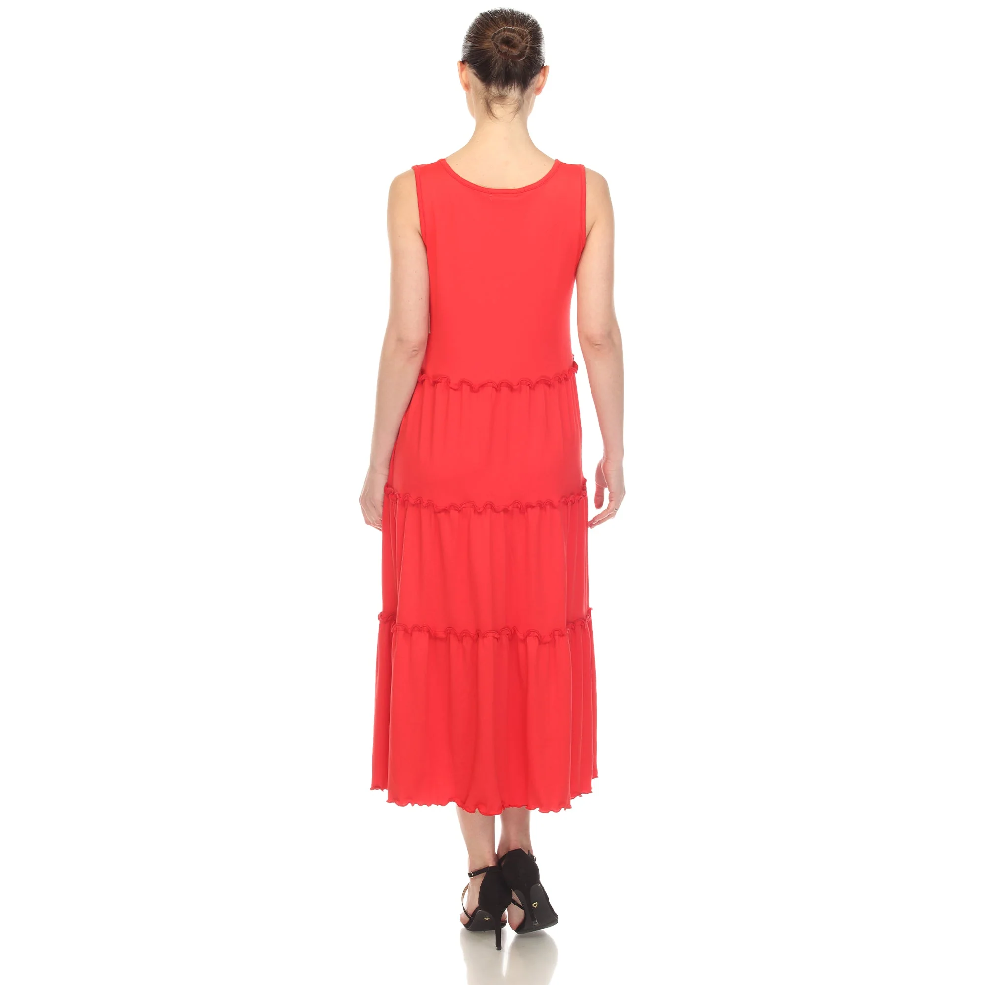 Scoop Neck Tiered Midi Dress - Image 38
