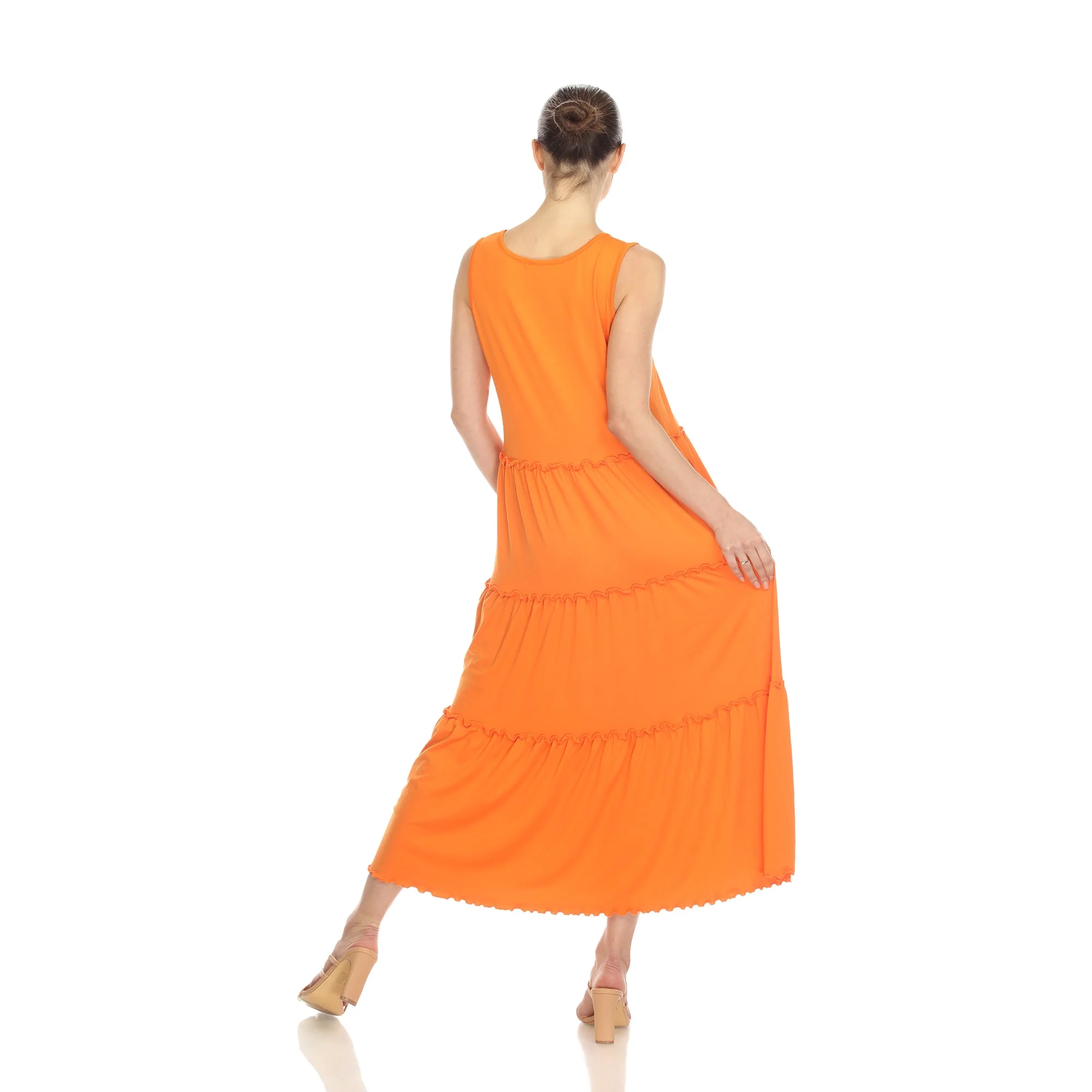 Scoop Neck Tiered Midi Dress - Image 4