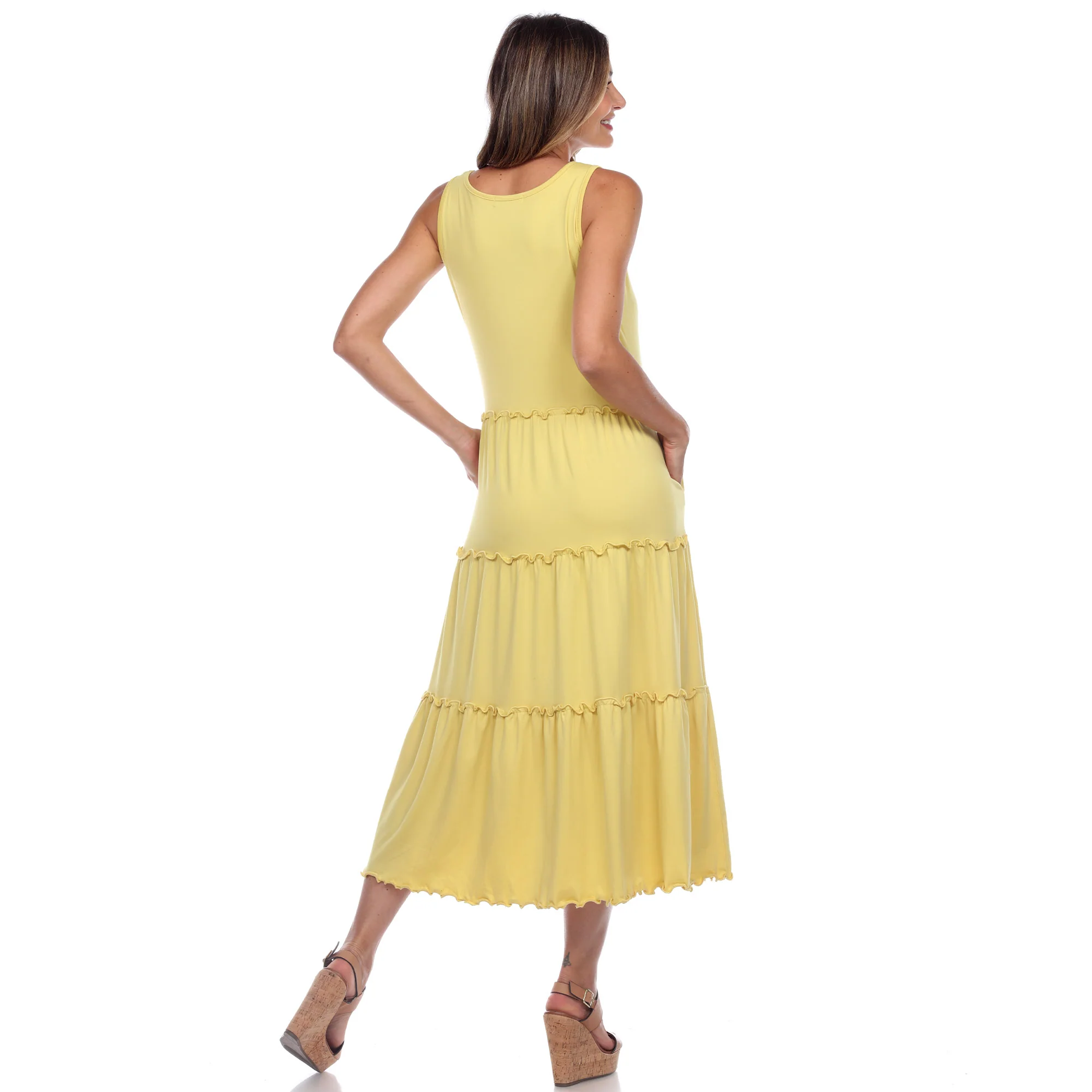 Scoop Neck Tiered Midi Dress - Image 48