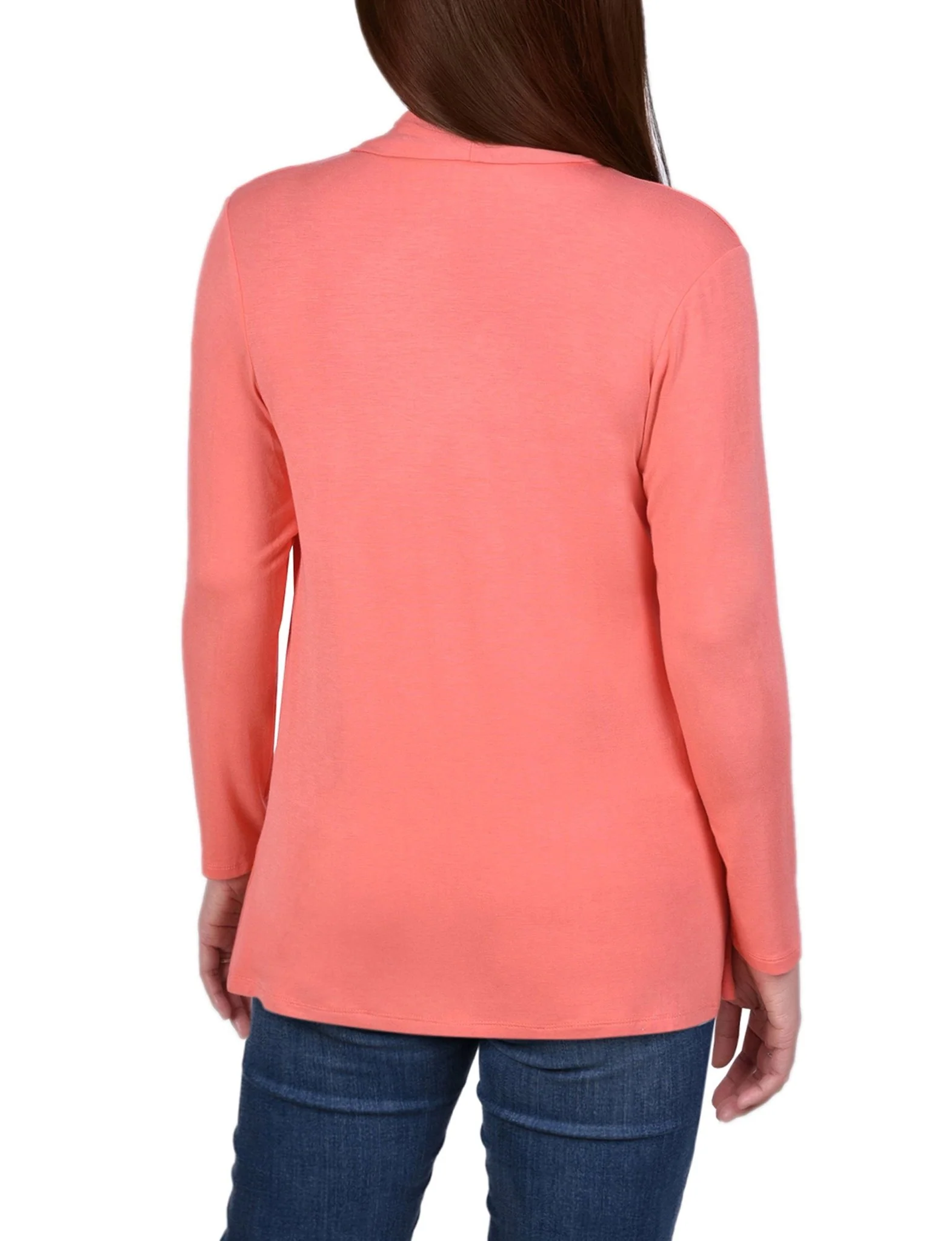 Shell Pink Solid 3/4 Sleeve Cardigan - Image 4
