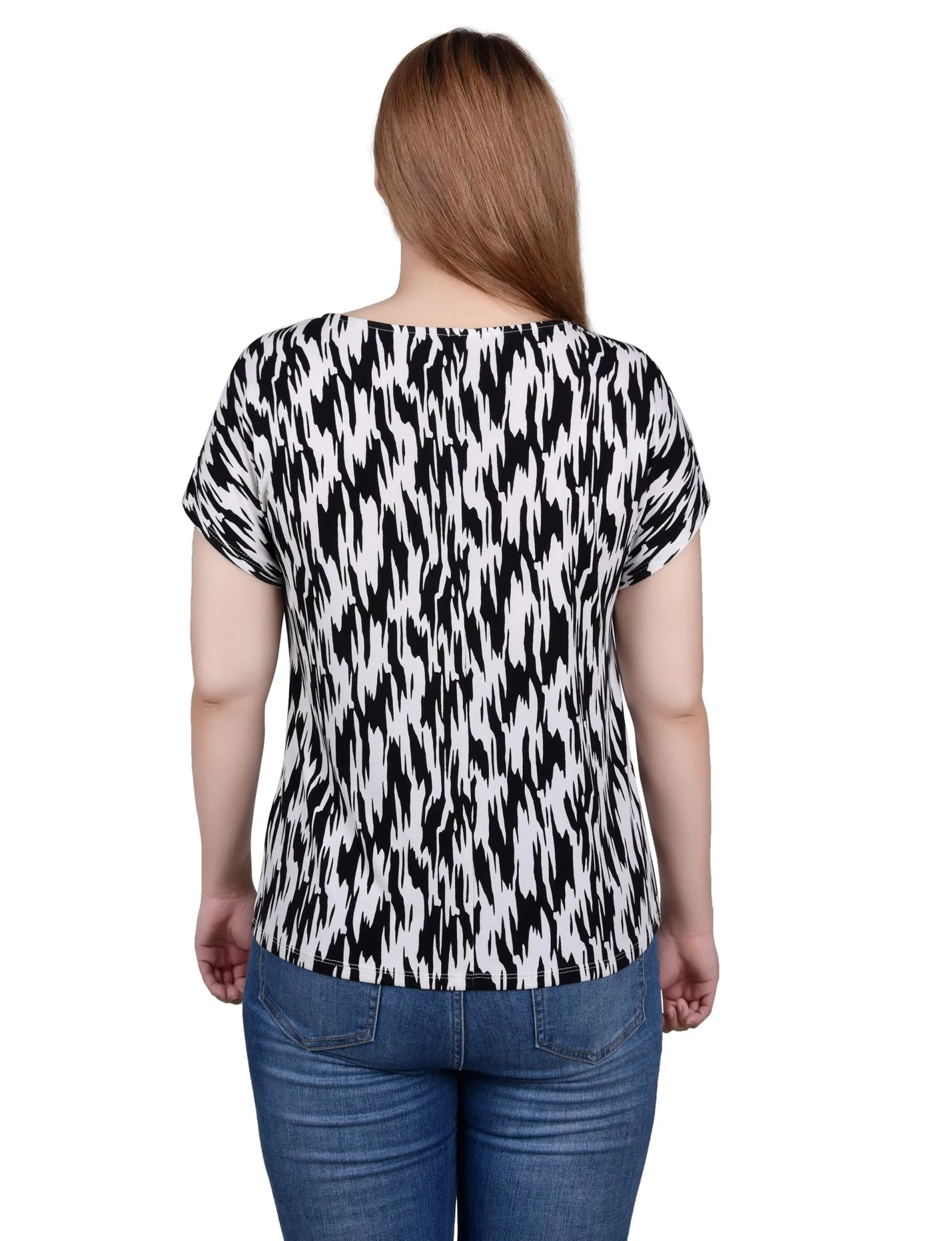 Short Sleeve Extended Sleeve Tunic Top - Image 12