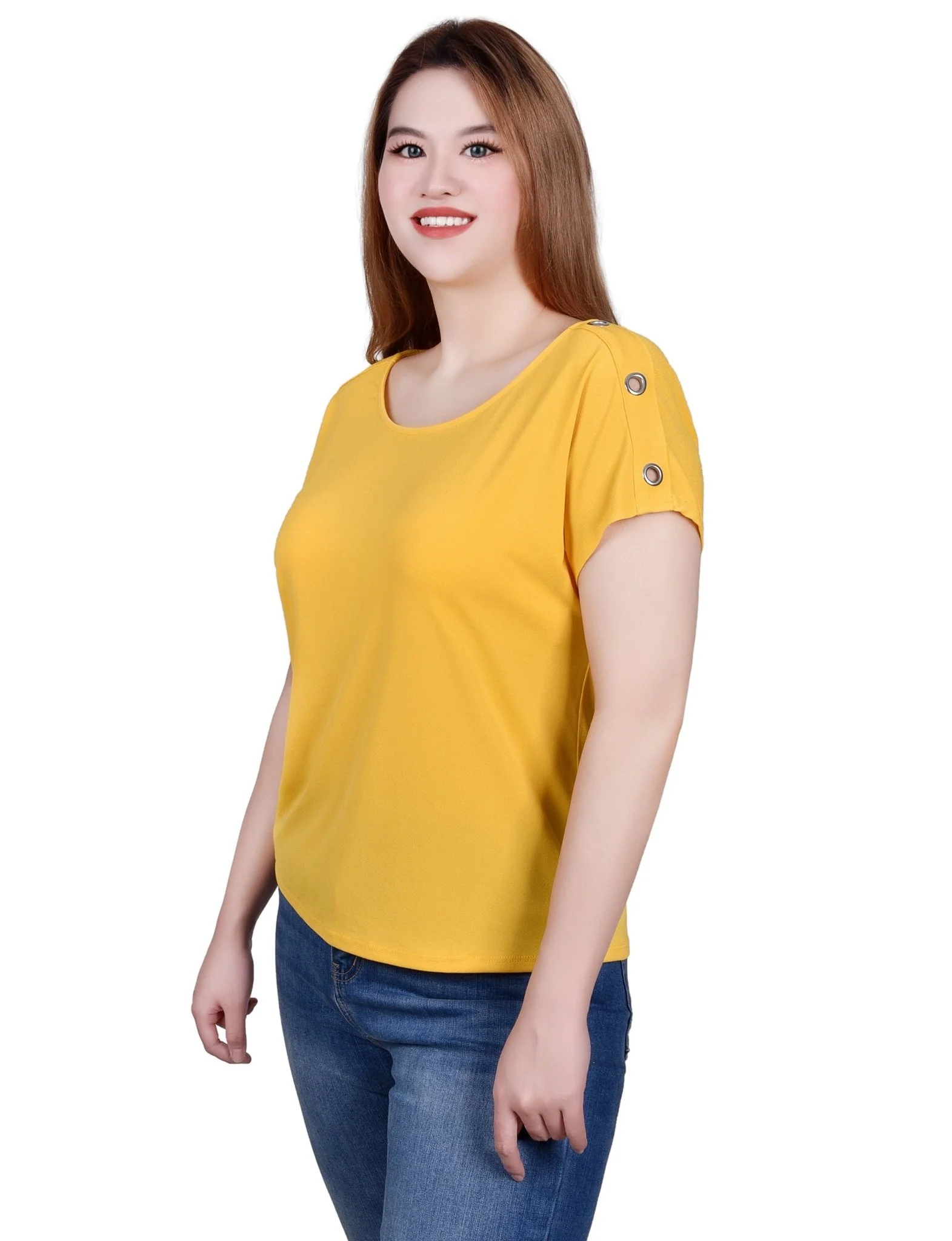 Short Sleeve Extended Sleeve Tunic Top - Image 14