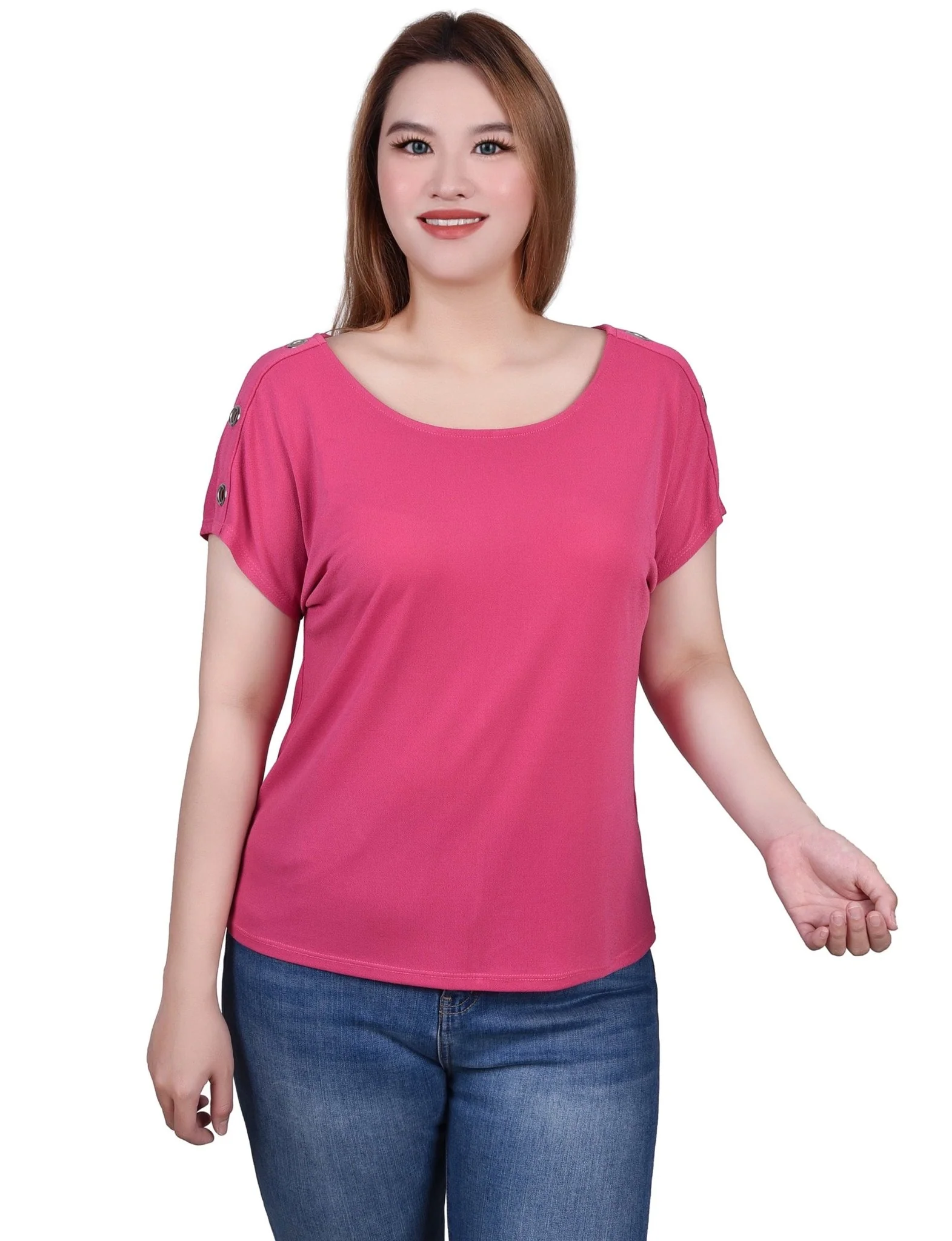 Short Sleeve Extended Sleeve Tunic Top - Image 6