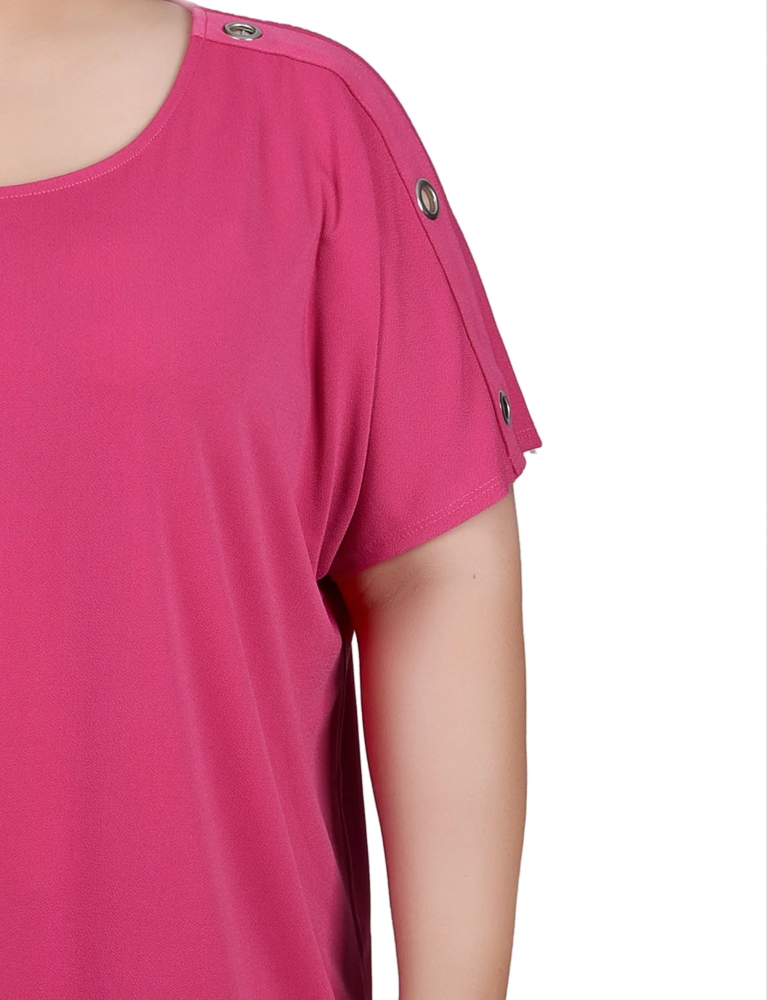 Short Sleeve Extended Sleeve Tunic Top - Plus - Image 15