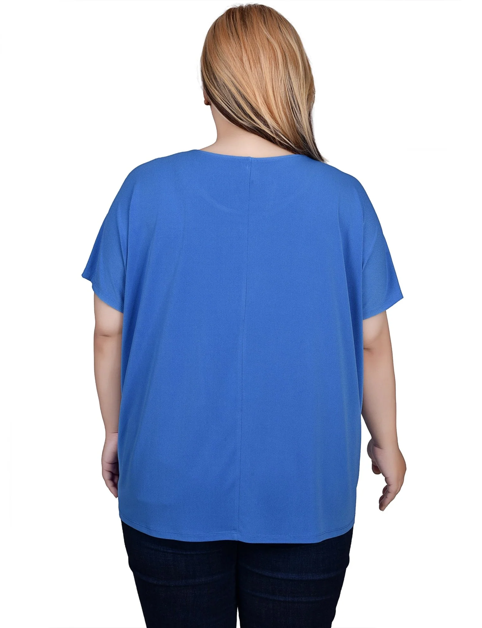 Short Sleeve Extended Sleeve Tunic Top - Plus - Image 4