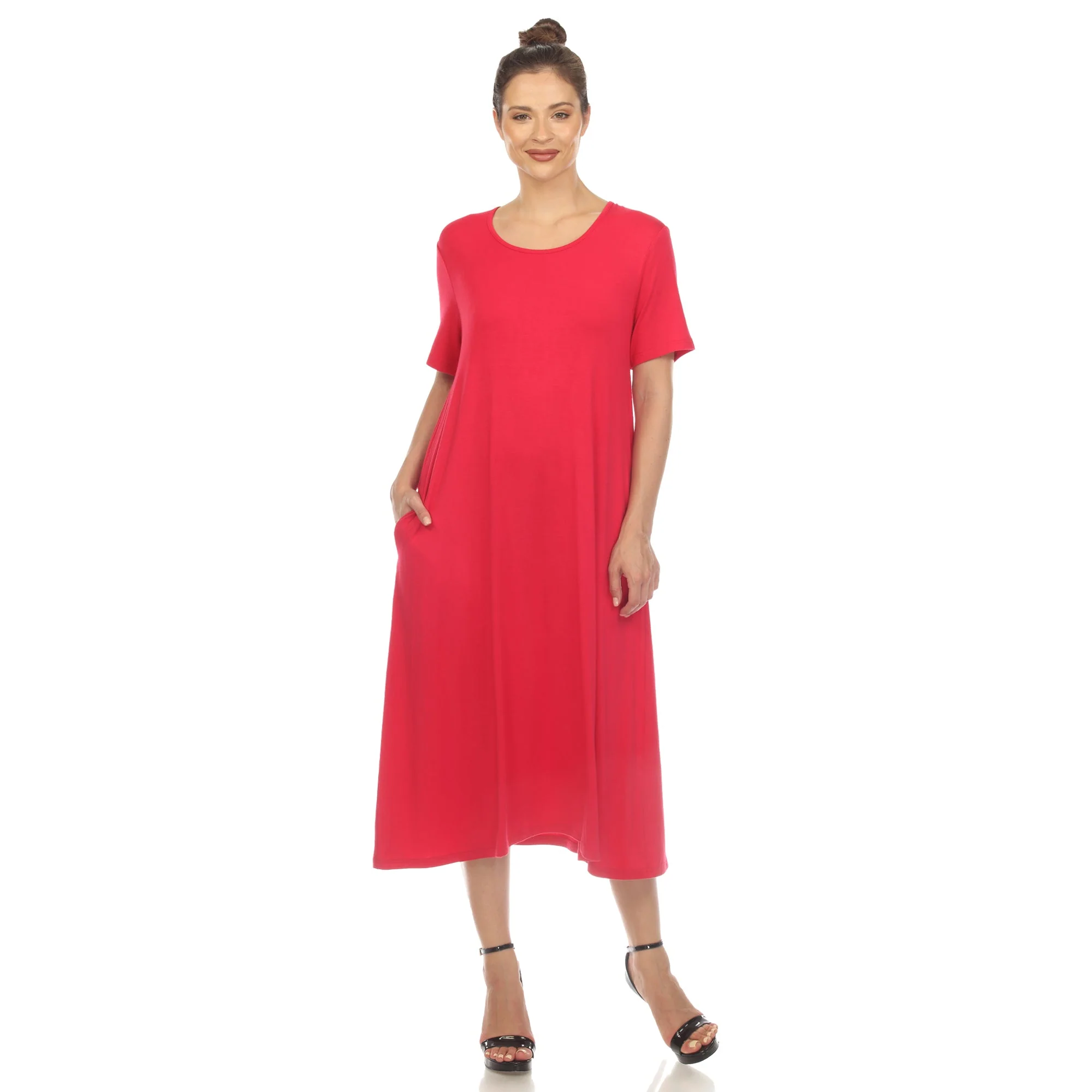 Short Sleeve Midi Dress - Image 25